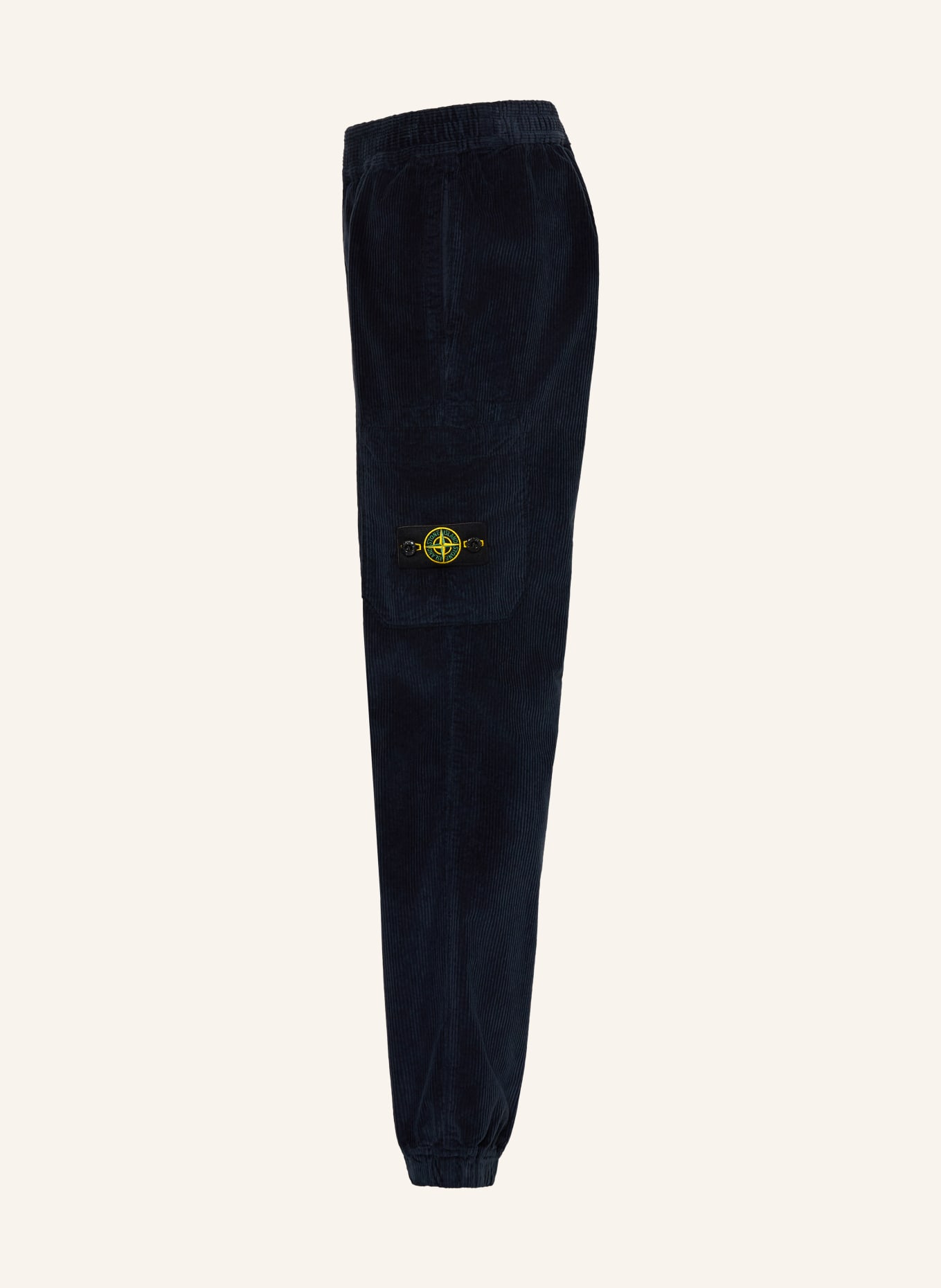 STONE ISLAND JUNIOR Pantaloni cargo din velur: ALBASTRU ÎNCHIS