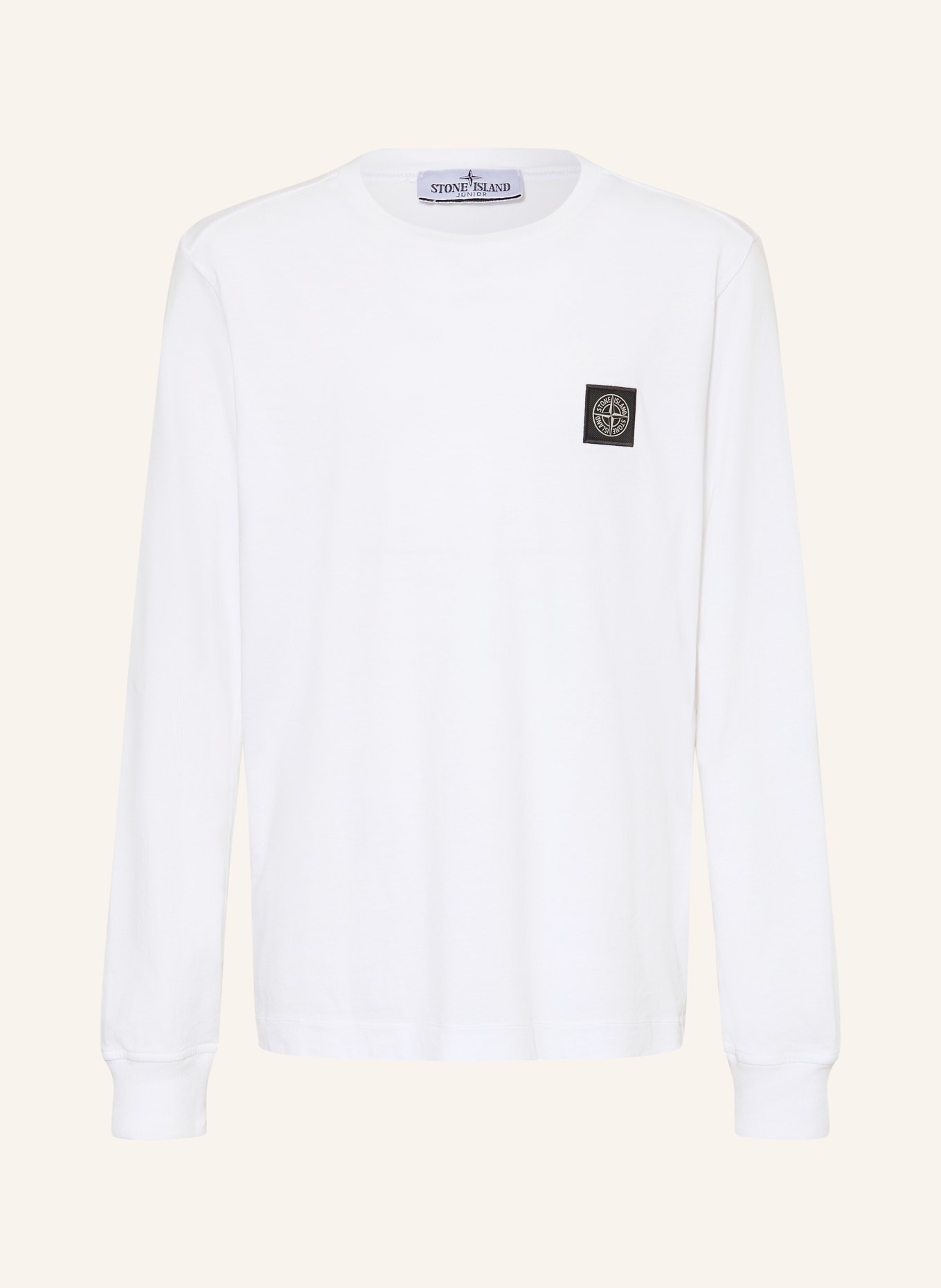 STONE ISLAND JUNIOR Longsleeve: WEISS