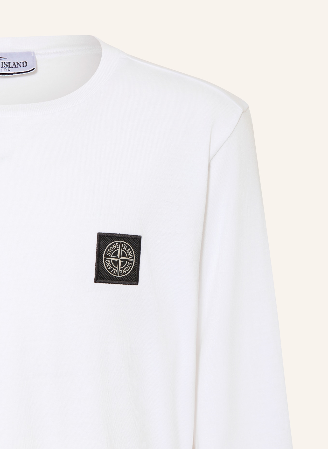 STONE ISLAND JUNIOR Longsleeve: WEISS