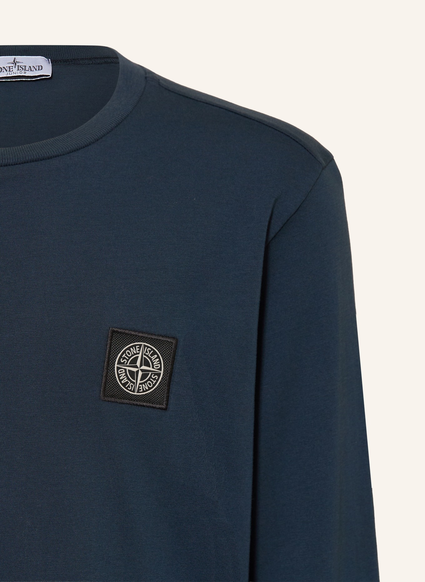 STONE ISLAND JUNIOR Longsleeve: DONKERBLAUW