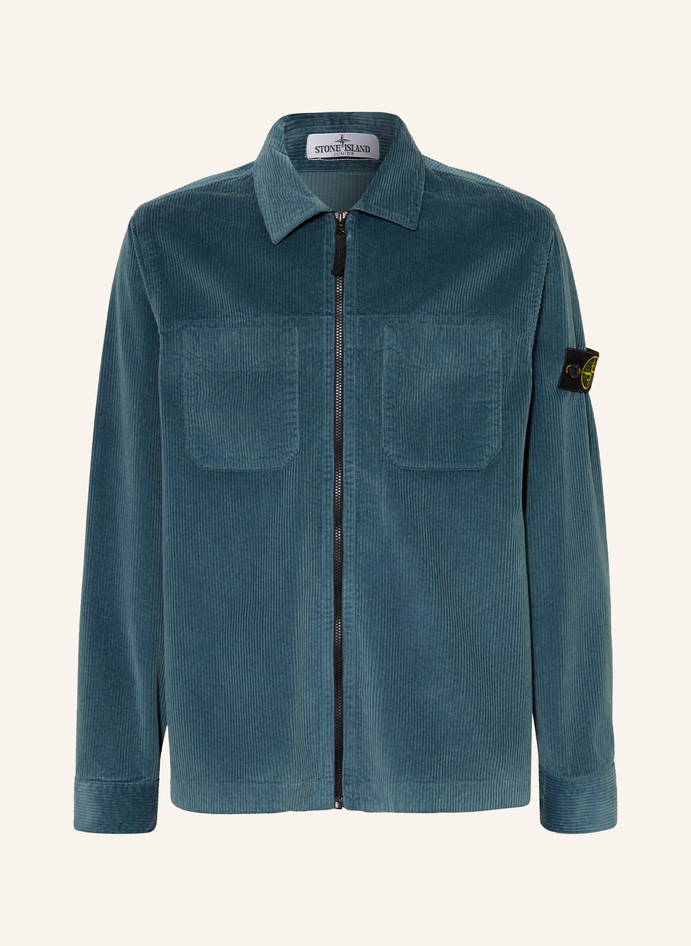STONE ISLAND JUNIOR Jachetă din catifea: PETROL