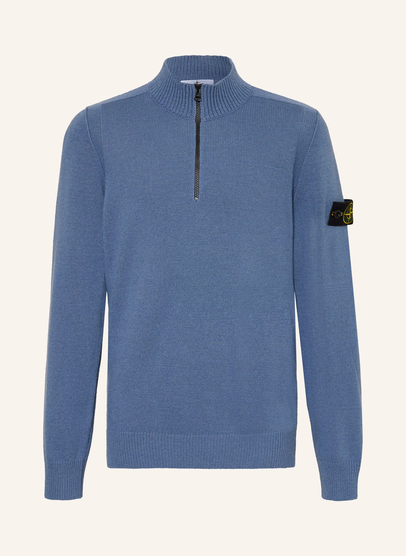STONE ISLAND JUNIOR Half-zip sweater: BLUE GRAY