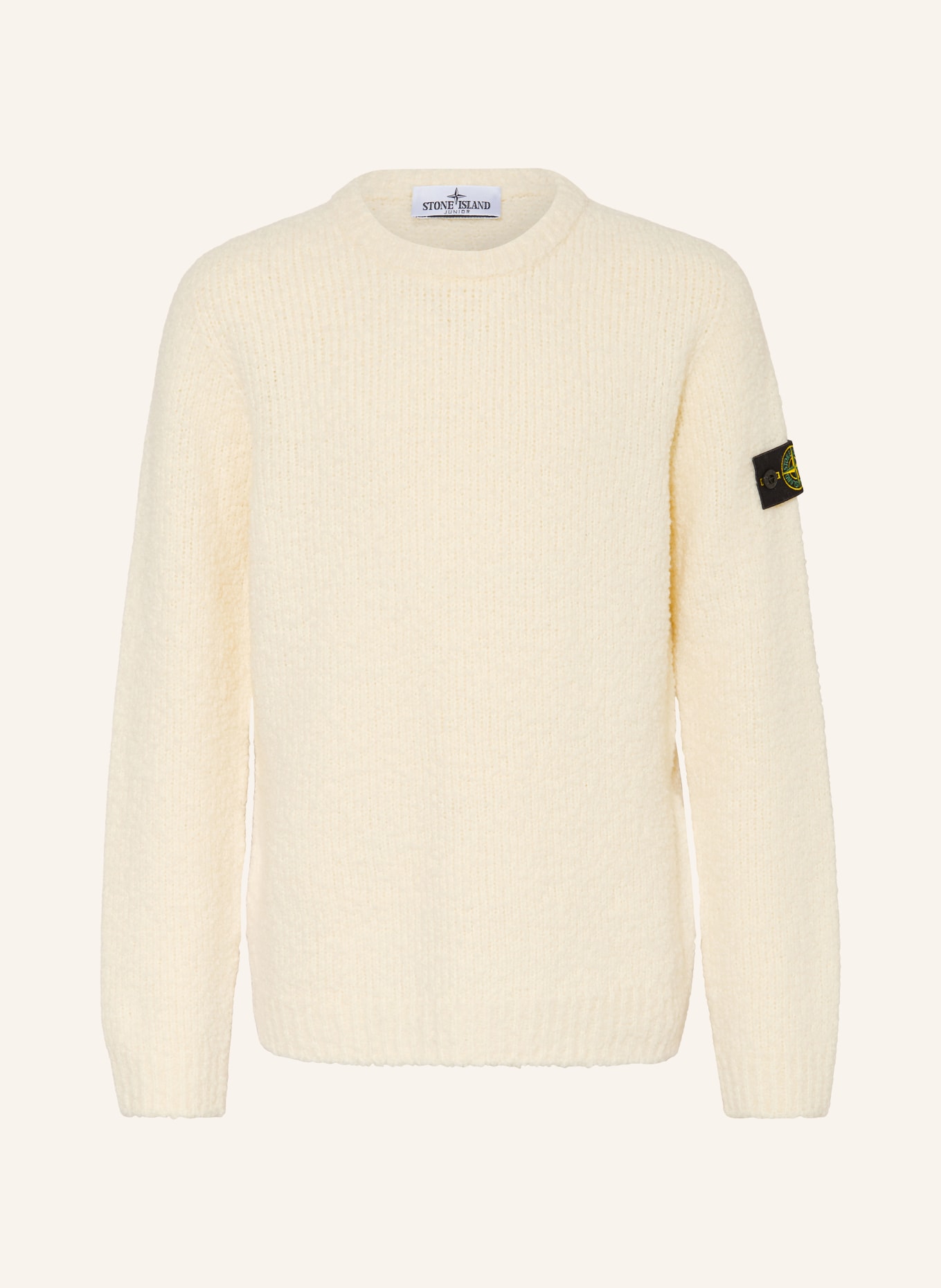 STONE ISLAND JUNIOR Pullover: ECRU