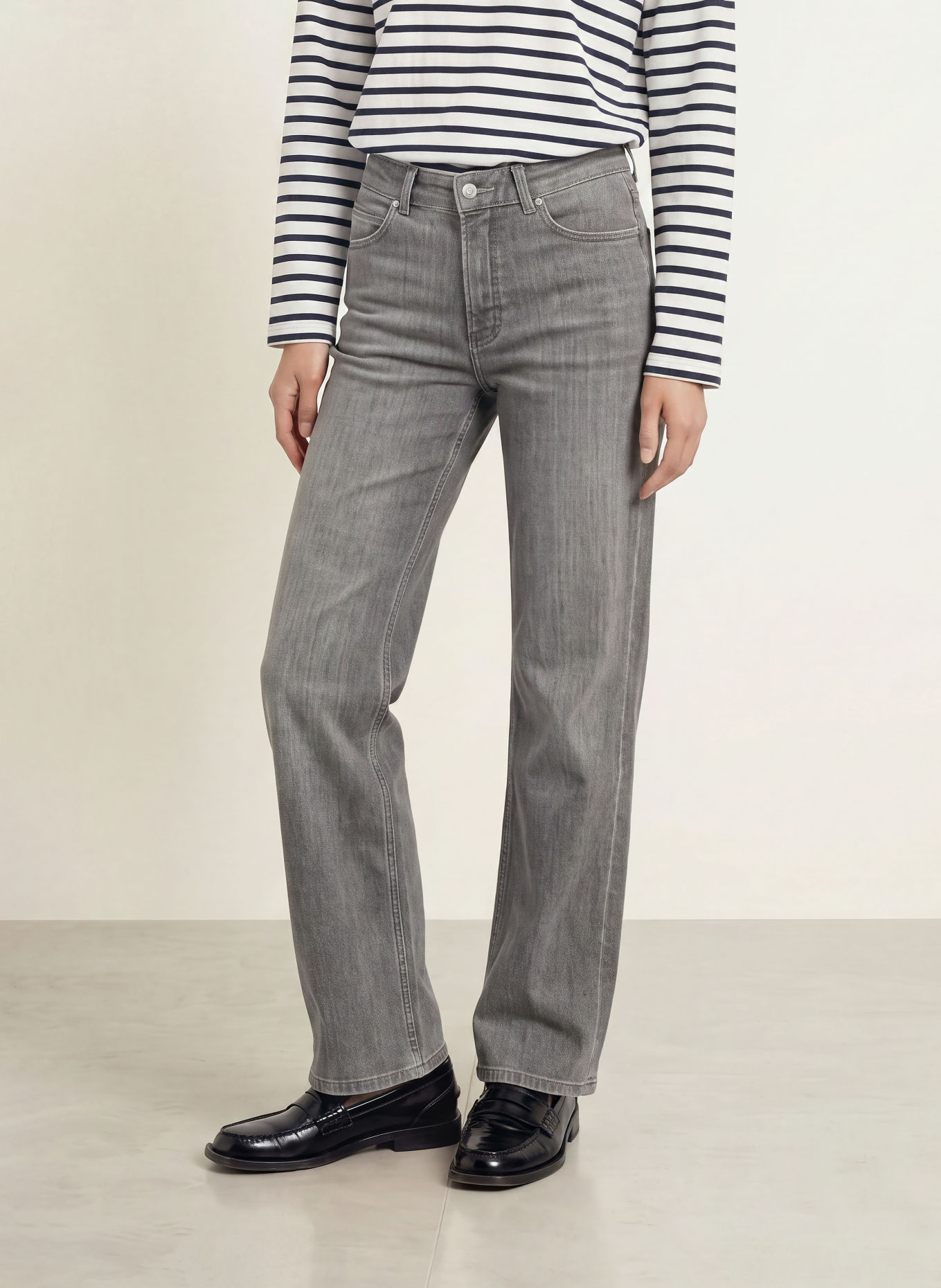 Marc O'Polo DENIM Wide Leg Jeans: 0551 Dark Grey_Multi_20