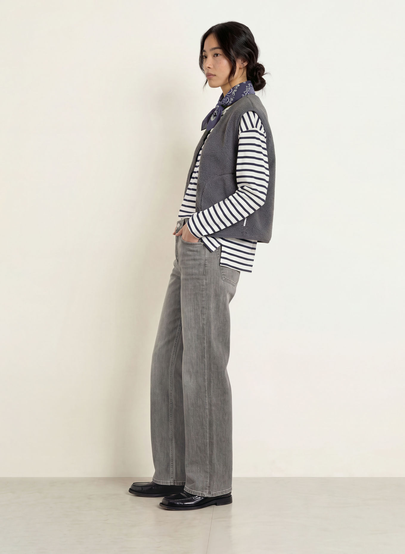 Marc O'Polo DENIM Wide Leg Jeans: 0551 Dark Grey_Multi_20