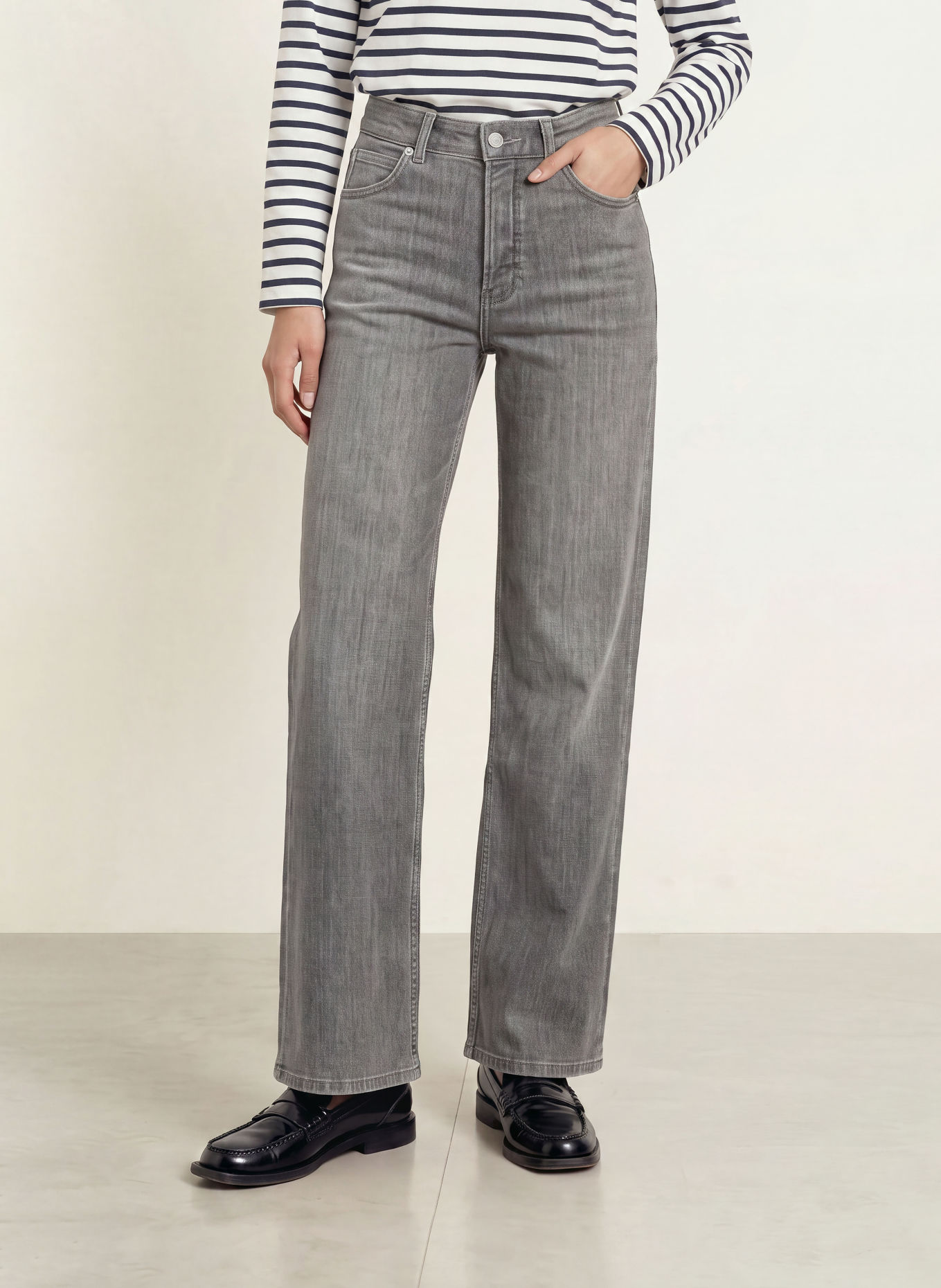Marc O'Polo DENIM Wide Leg Jeans: 0551 Dark Grey_Multi_20