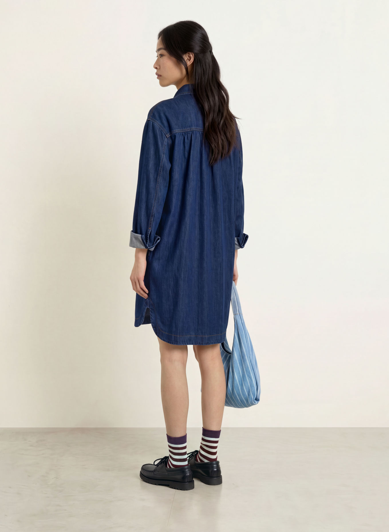 Marc O'Polo DENIM Rochie-cămașă din denim: ALBASTRU ÎNCHIS