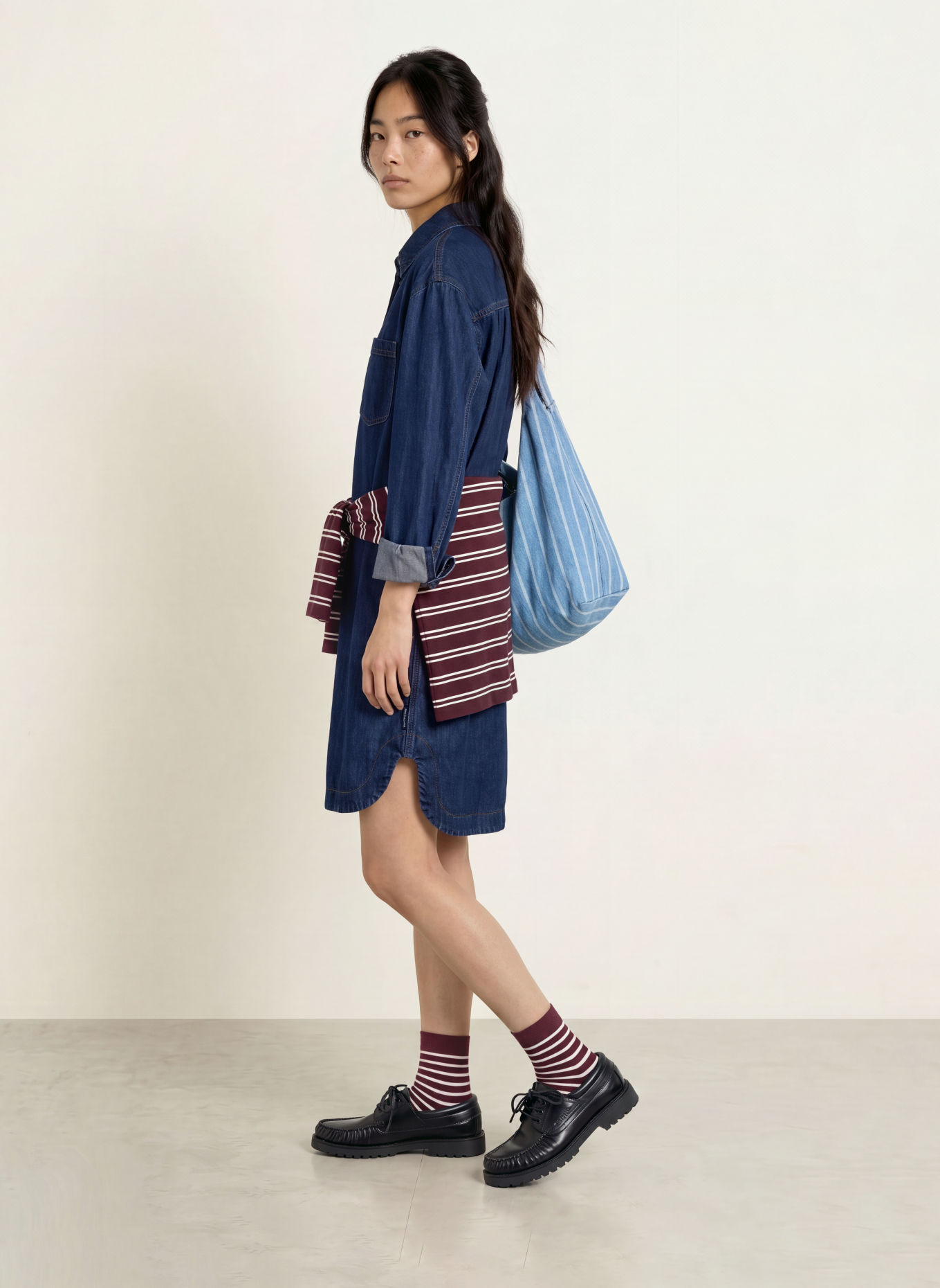 Marc O'Polo DENIM Rochie-cămașă din denim: ALBASTRU ÎNCHIS