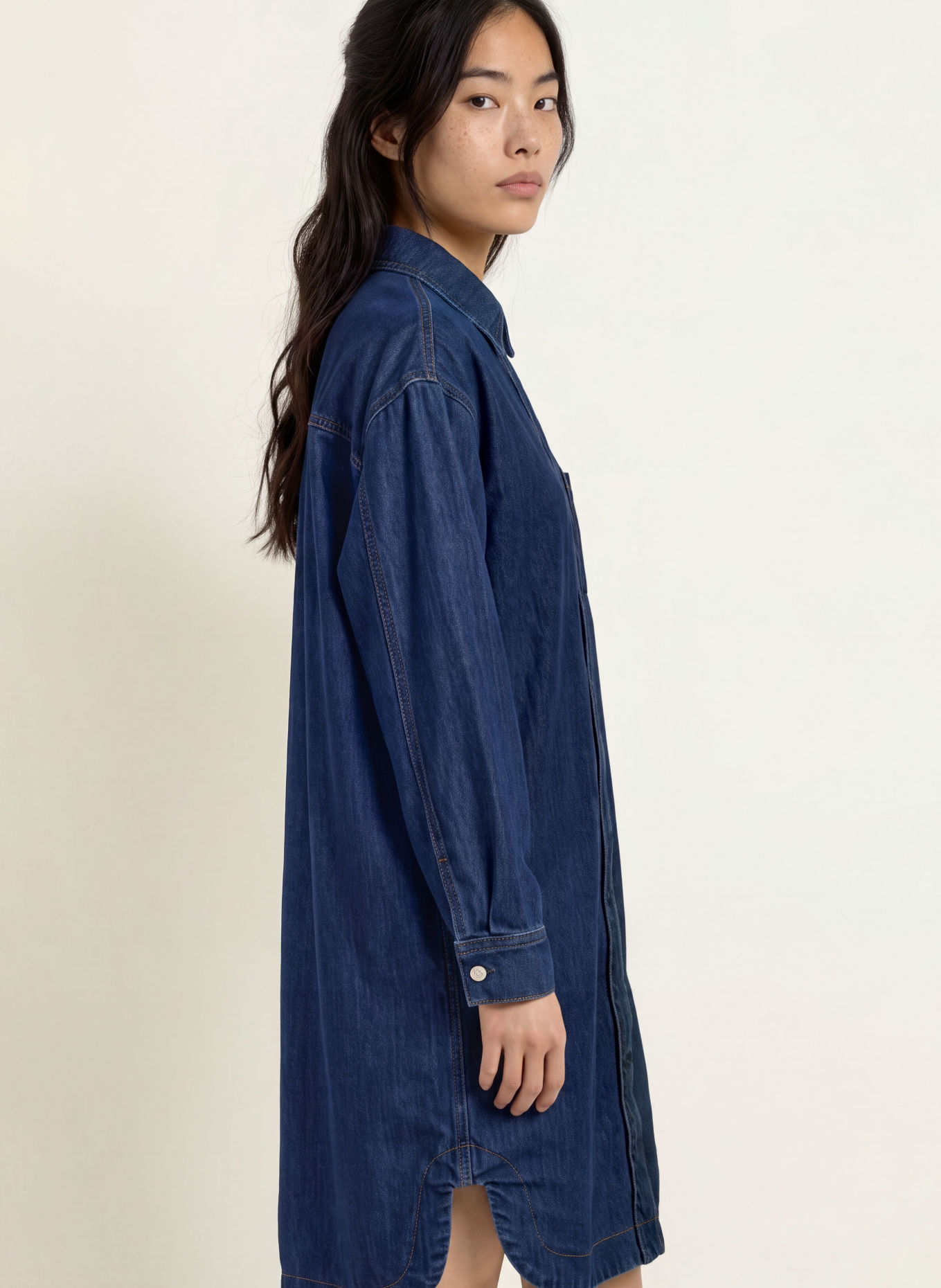 Marc O'Polo DENIM Rochie-cămașă din denim: ALBASTRU ÎNCHIS