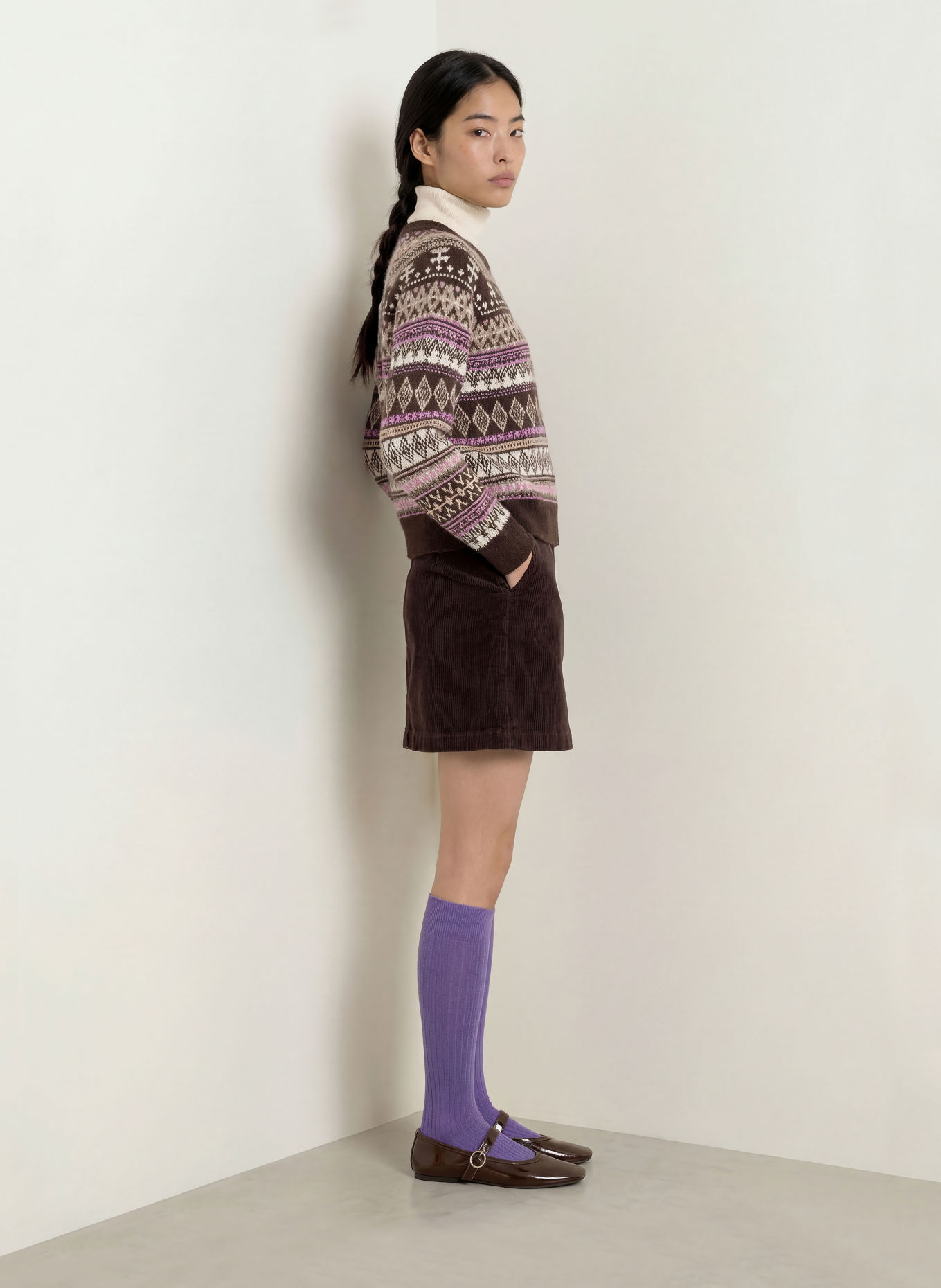Marc O'Polo DENIM Corduroy skirt: DARK BROWN