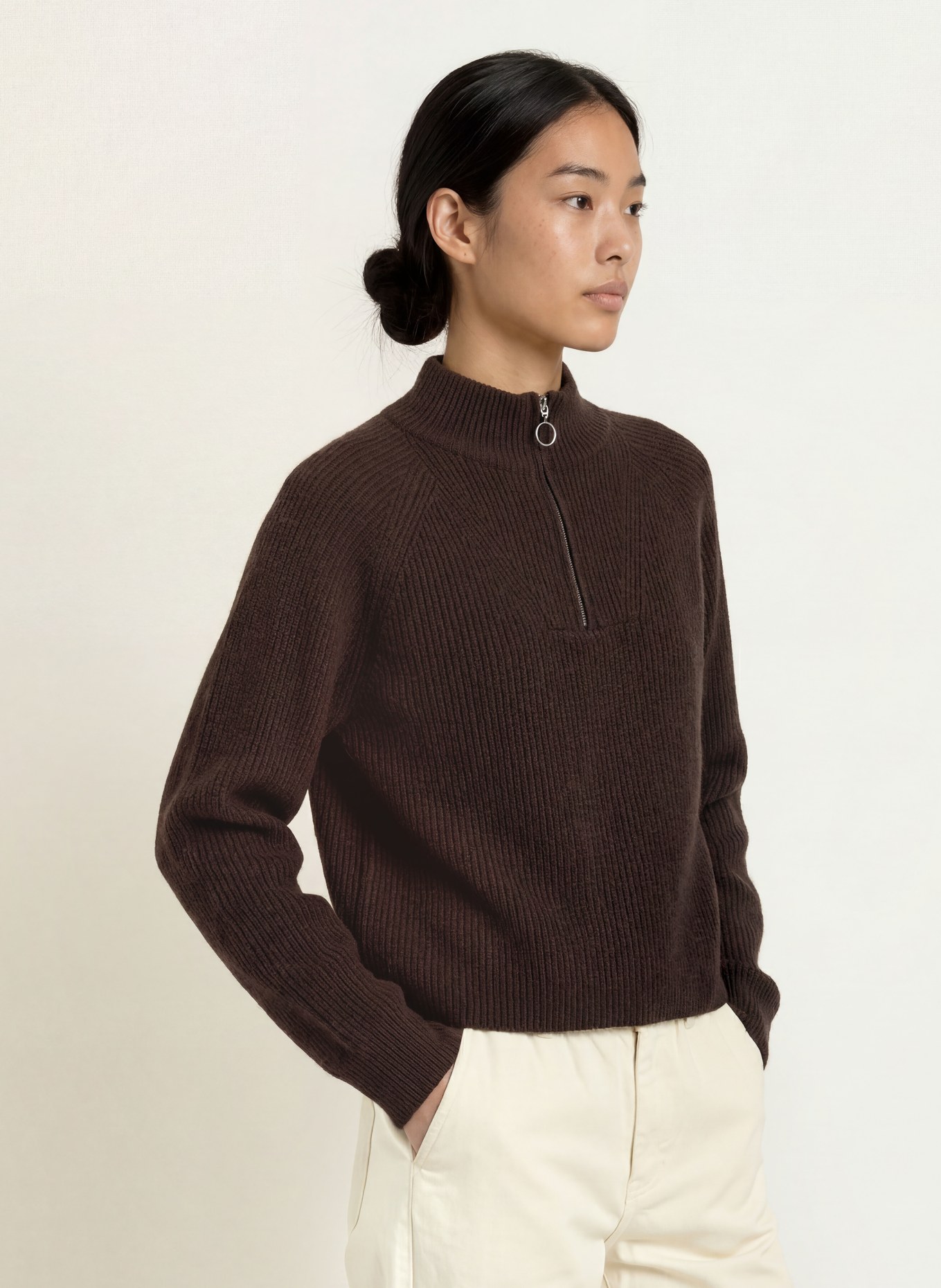 Marc O'Polo DENIM Troyer: DUNKELBRAUN