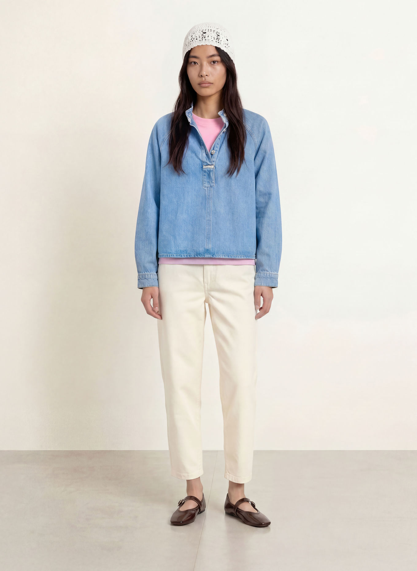 Marc O'Polo DENIM Jeansbluse: HELLBLAU