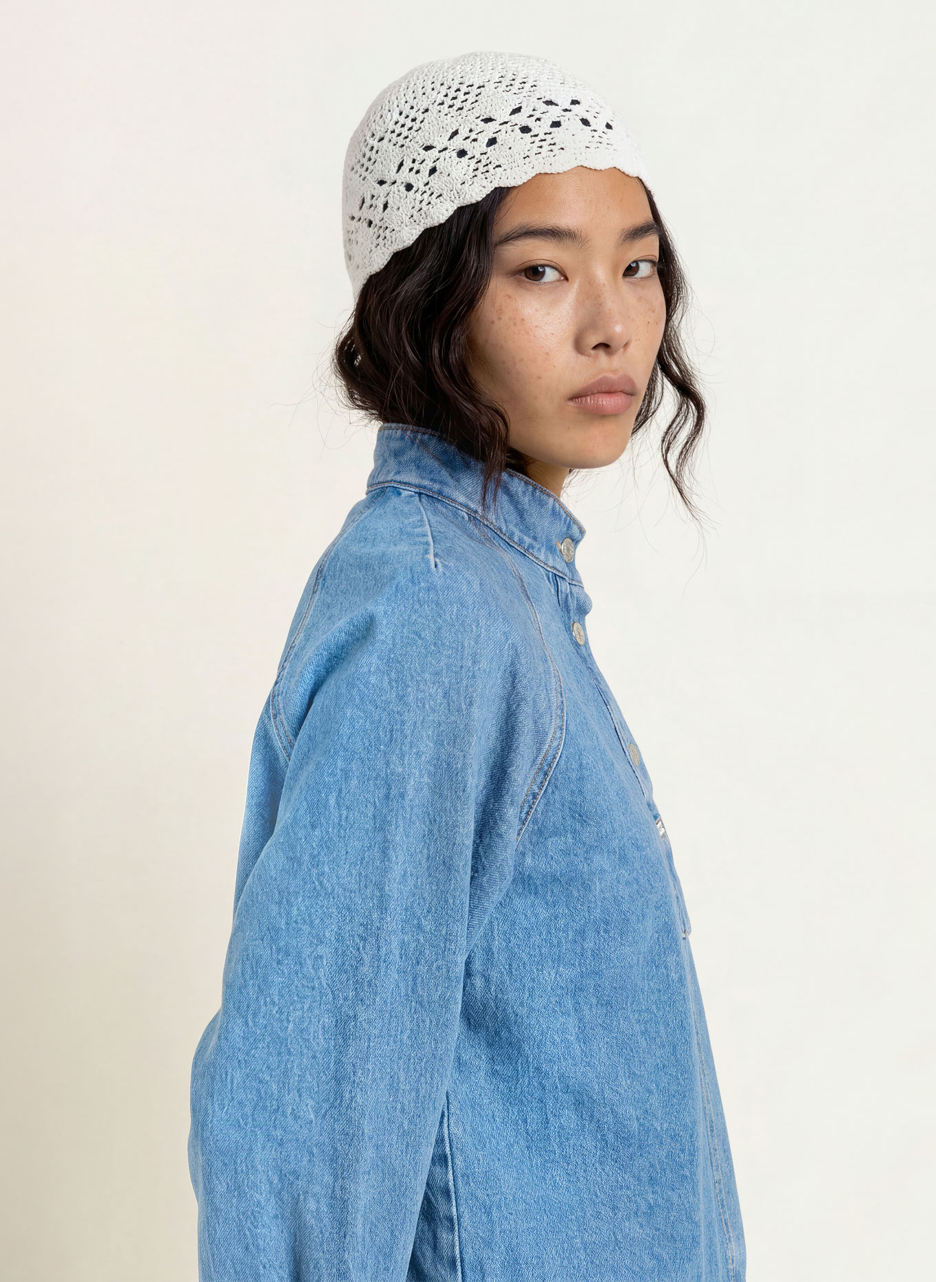 Marc O'Polo DENIM Jeansbluse: HELLBLAU