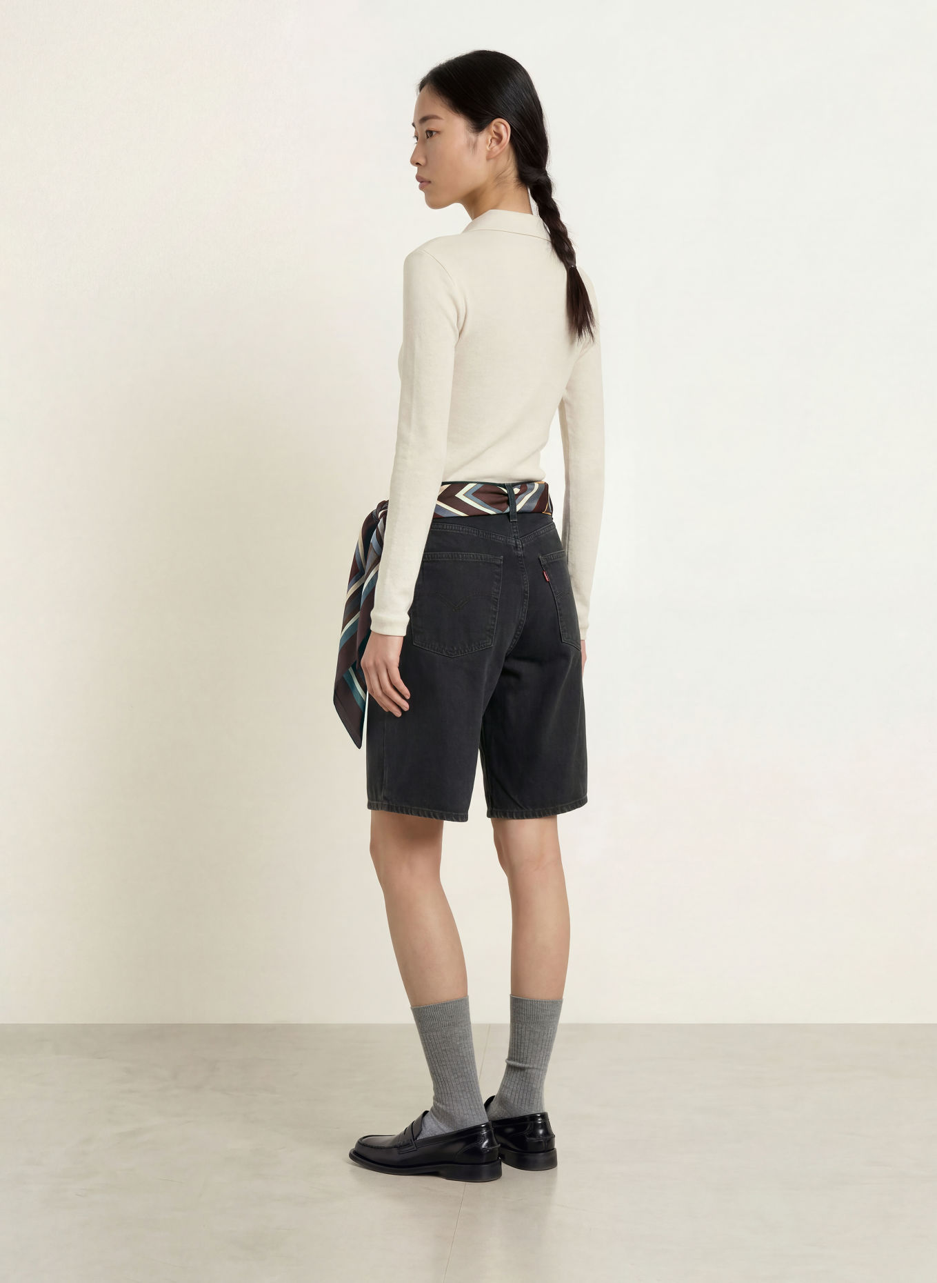 Marc O'Polo DENIM Hemdbluse aus Jersey: ECRU