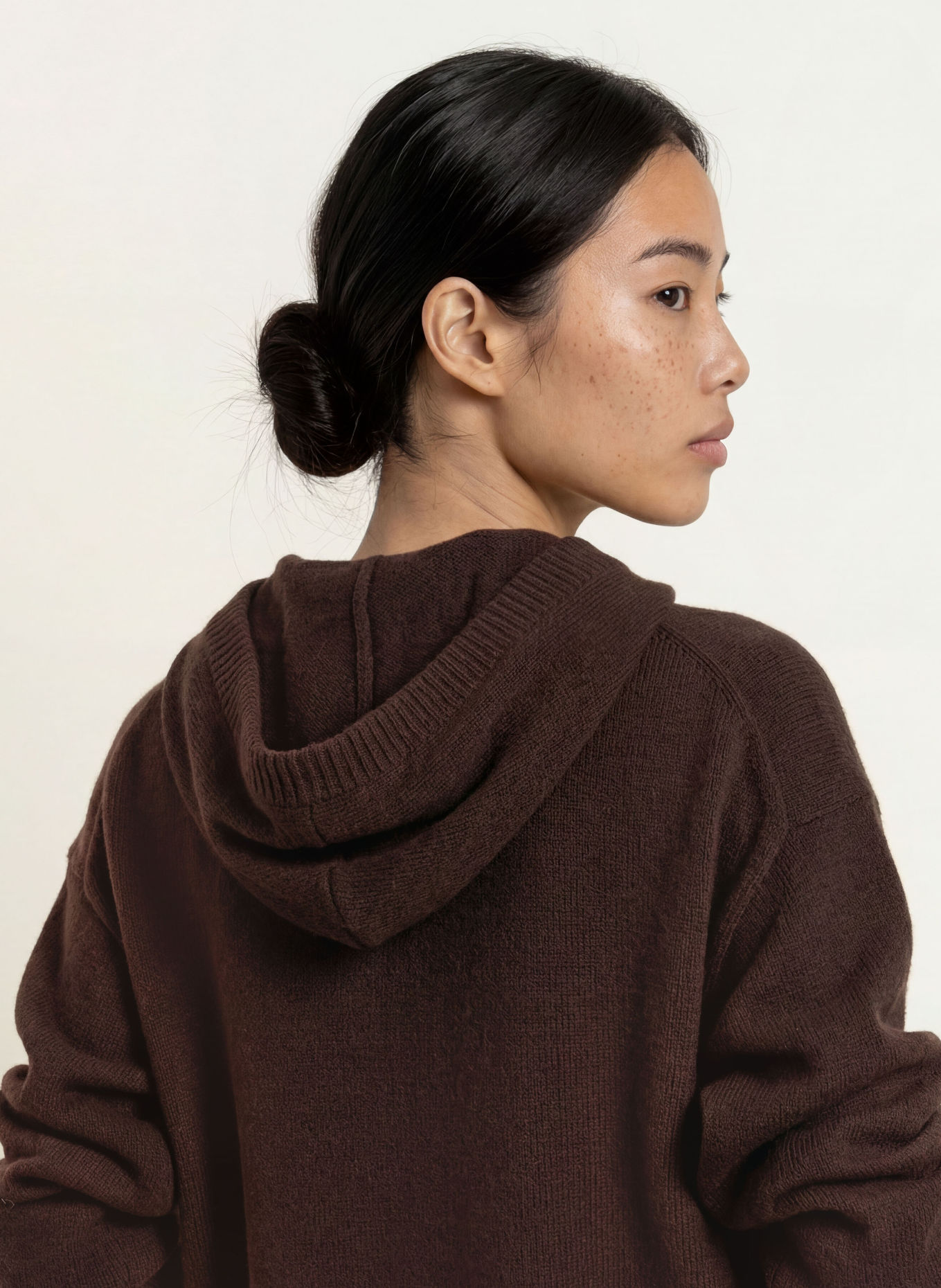 Marc O'Polo DENIM Strickhoodie: DUNKELROT