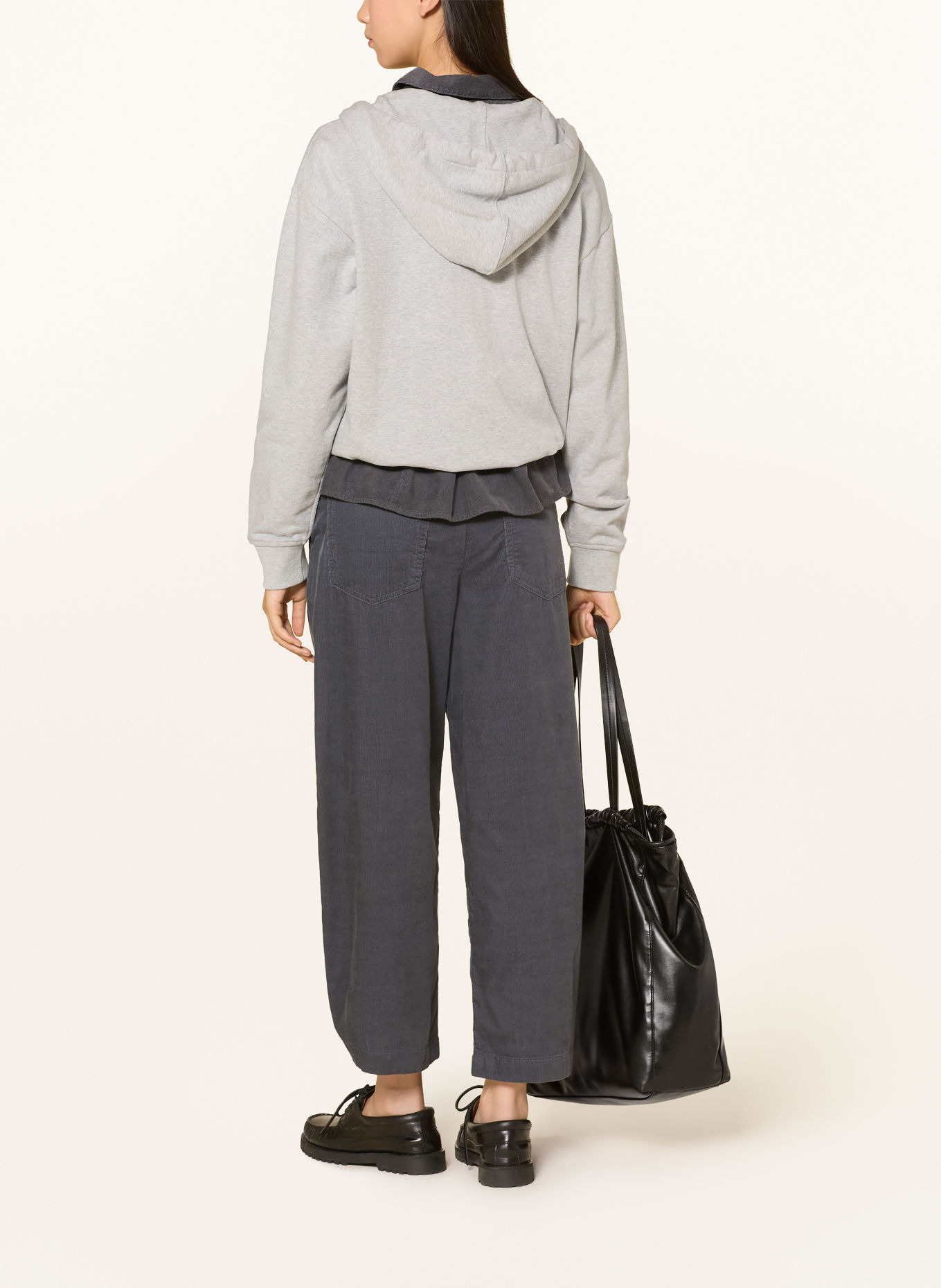 Marc O'Polo DENIM MIKA 7/8-length corduroy trousers: GRAY