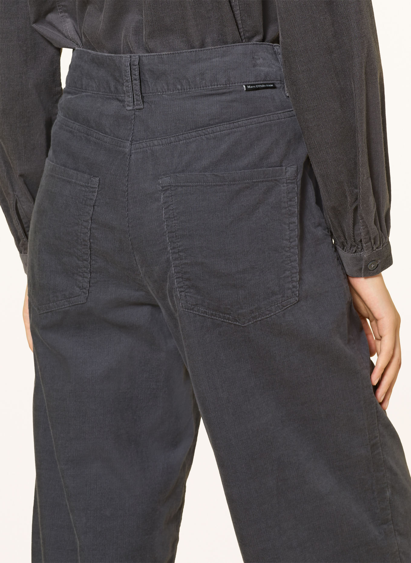 Marc O'Polo DENIM MIKA 7/8-length corduroy trousers: GRAY