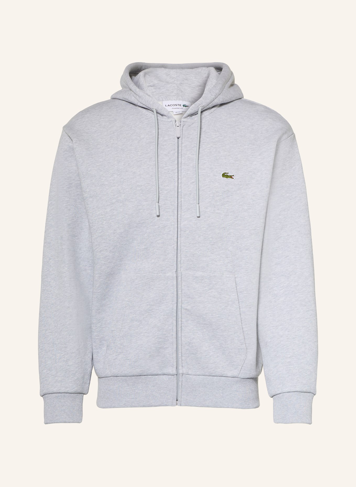 LACOSTE Zip-up sweatshirt: LIGHT GRAY