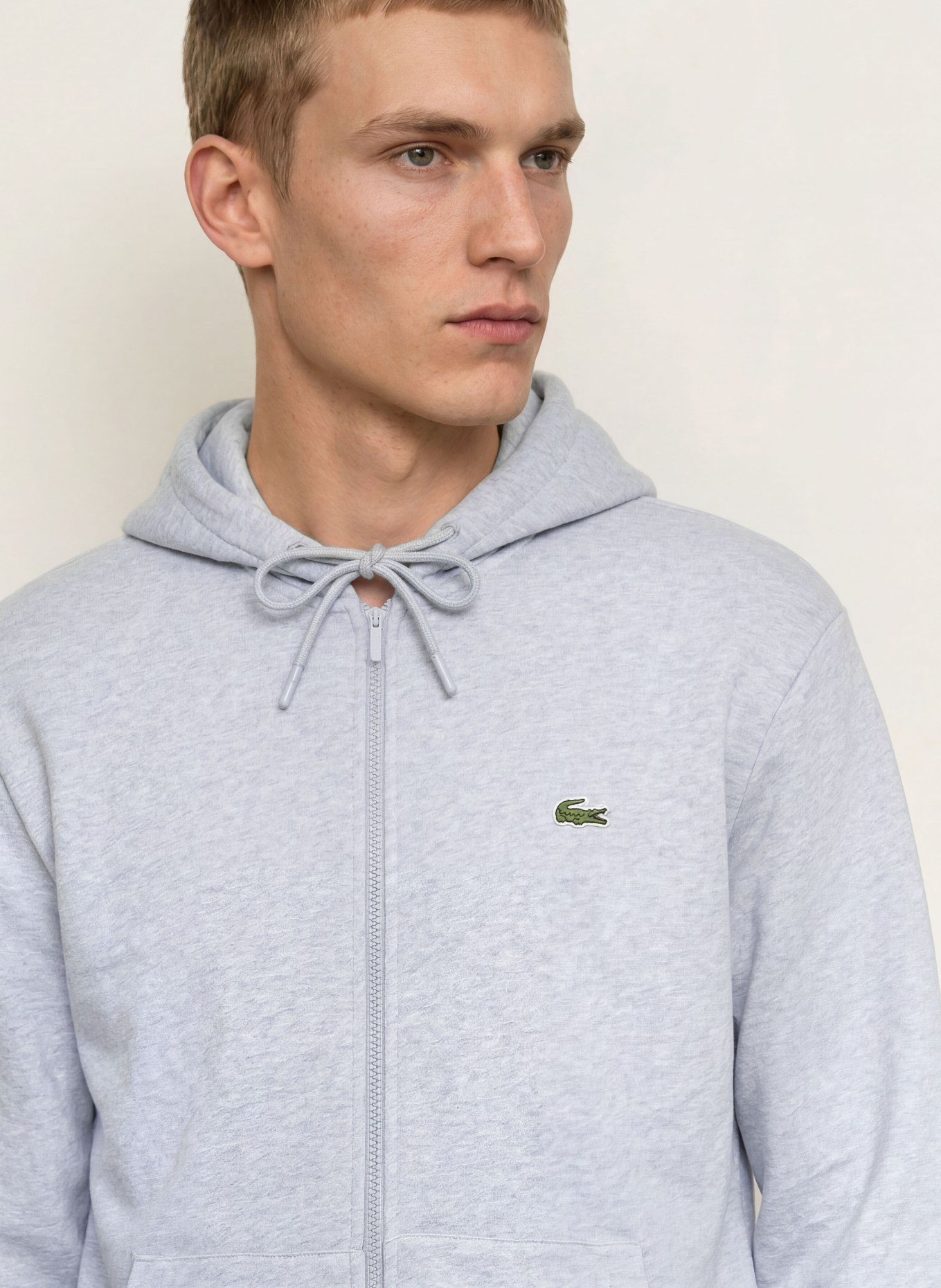 LACOSTE Zip-up sweatshirt: LIGHT GRAY