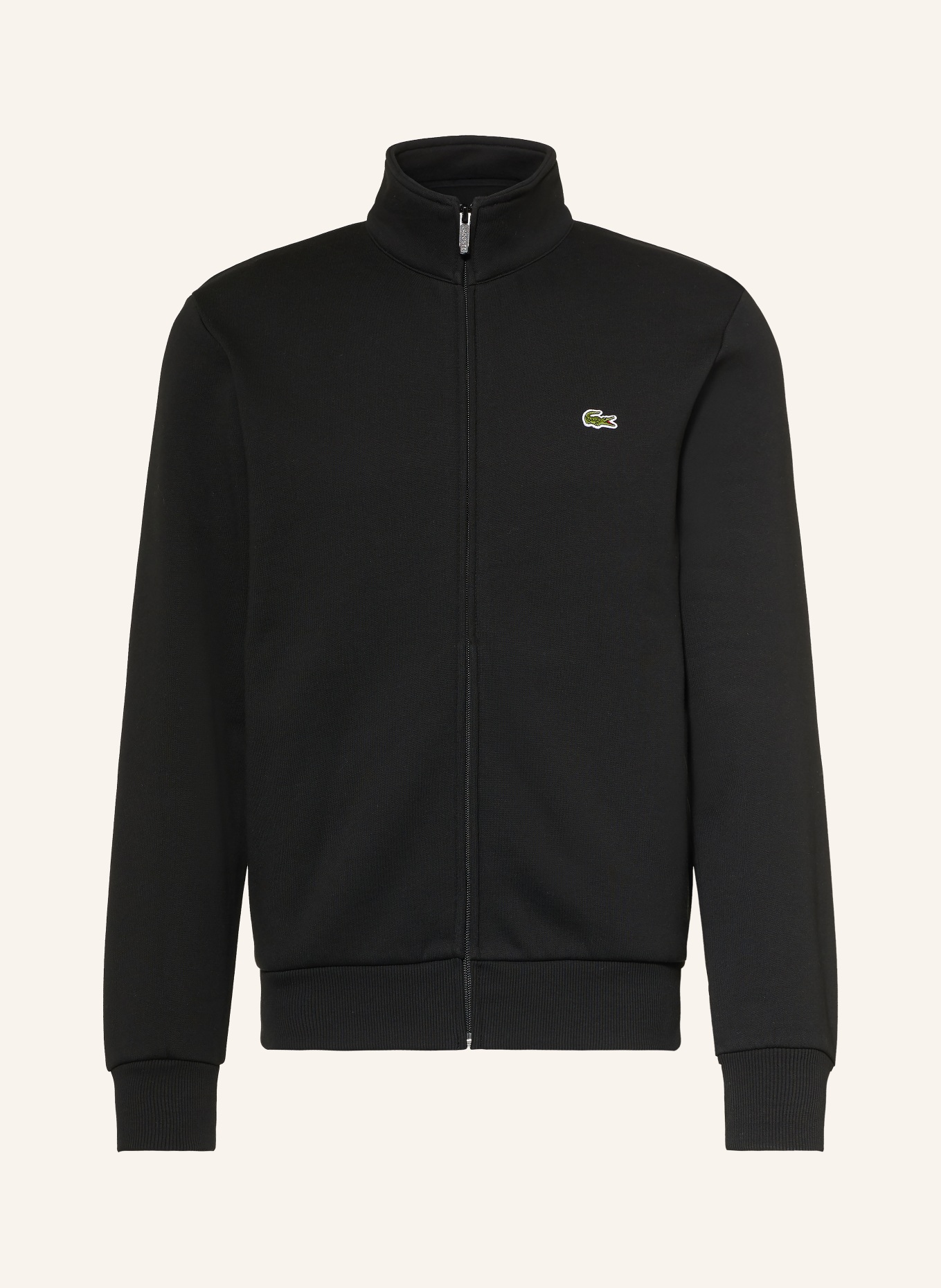 LACOSTE Zip-up sweatshirt: BLACK