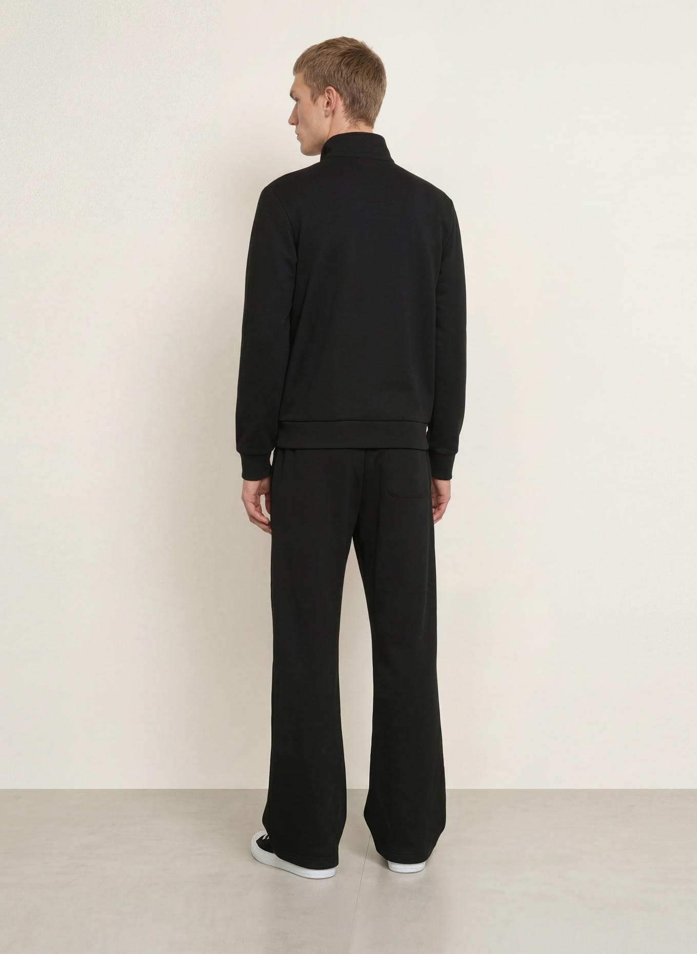 LACOSTE Zip-up sweatshirt: BLACK