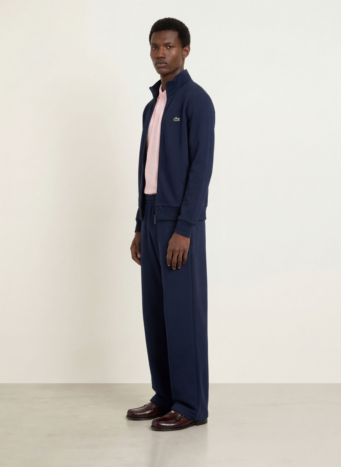 LACOSTE Zip-up sweatshirt: DARK BLUE