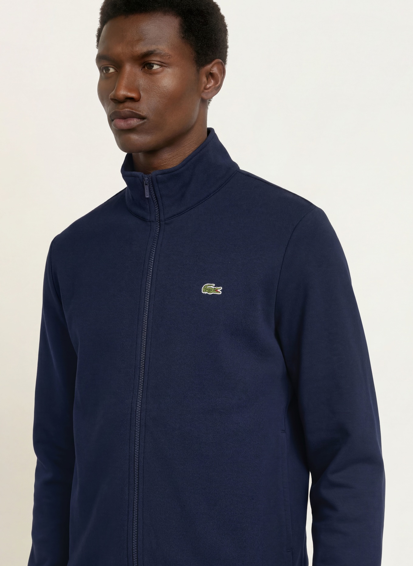 LACOSTE Zip-up sweatshirt: DARK BLUE