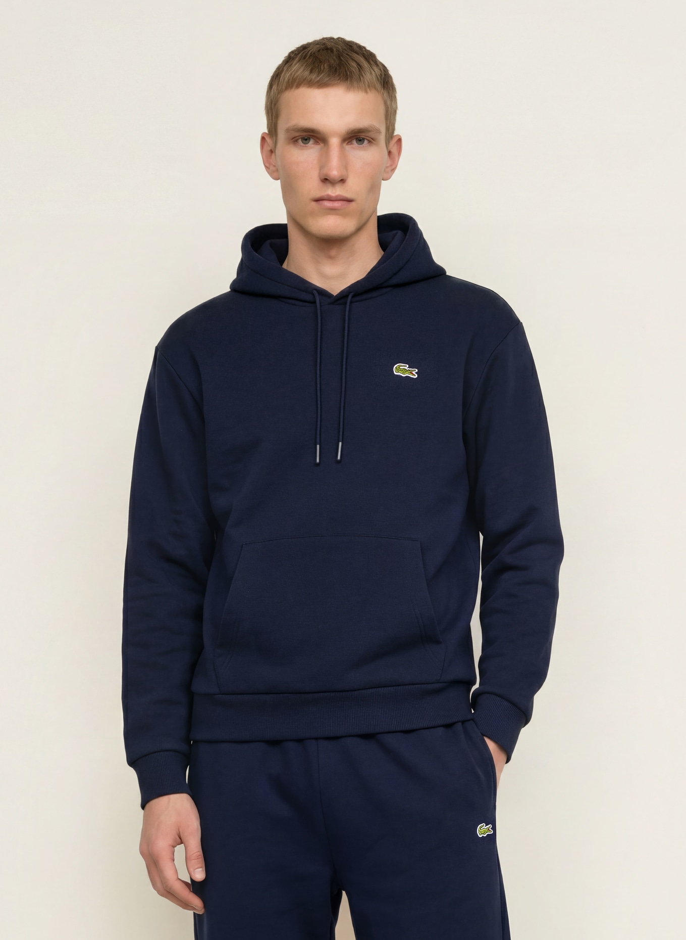 LACOSTE Sweat à capuche: BLEU FONCÉ