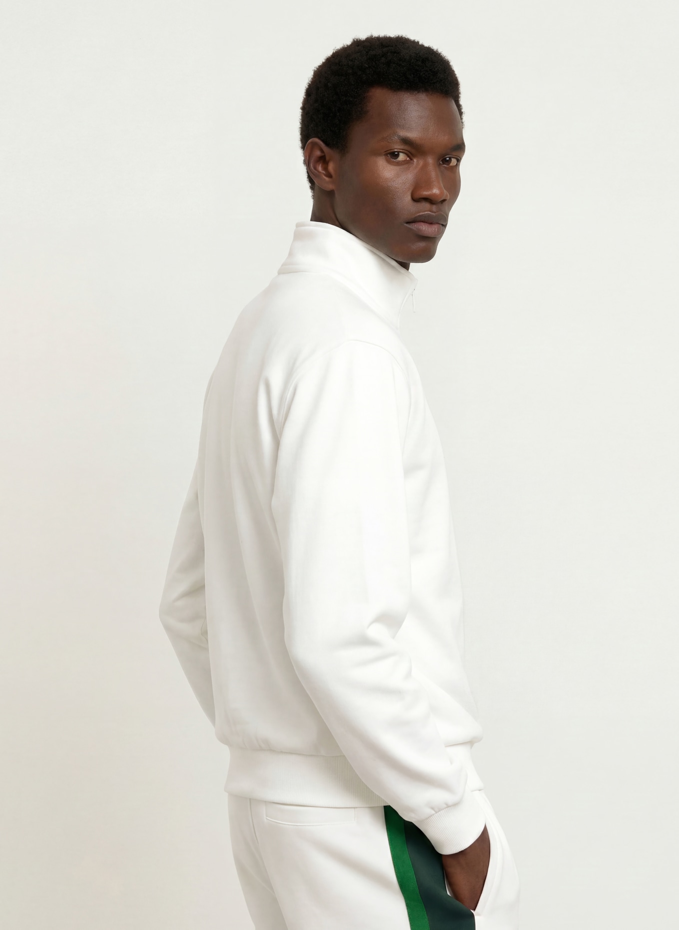 LACOSTE Hanorac cu glugă: ECRU