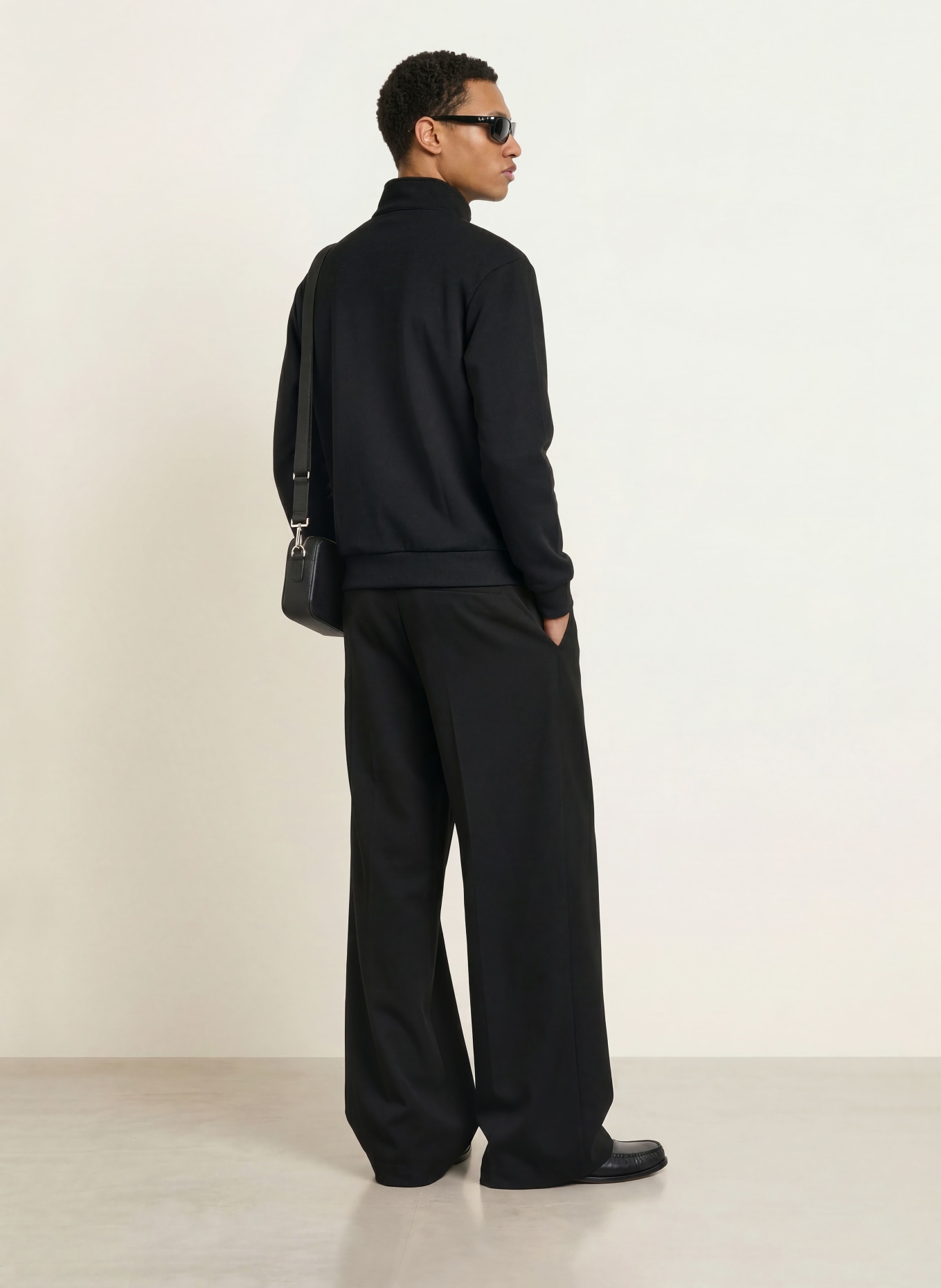 LACOSTE Half-zip sweatshirt: BLACK