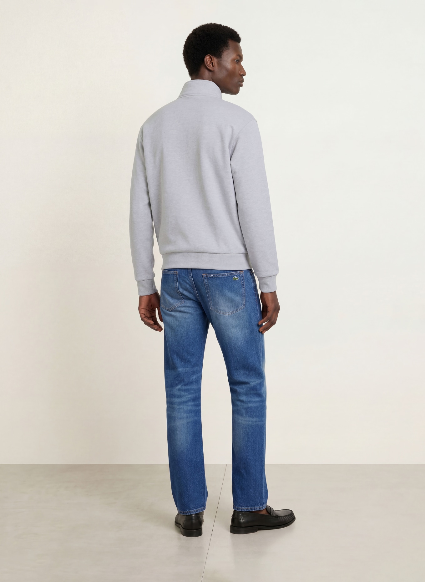 LACOSTE Half-zip sweatshirt: LIGHT GRAY