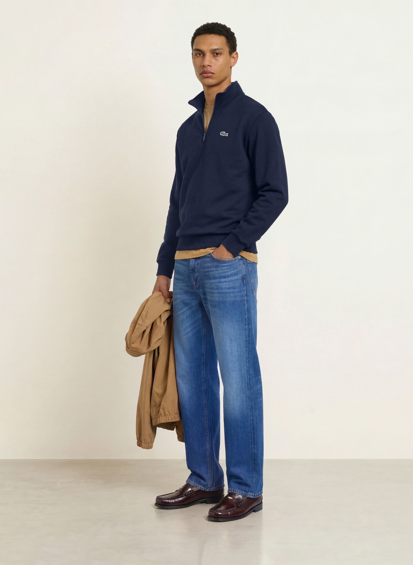 LACOSTE Sweat-Troyer: DUNKELBLAU