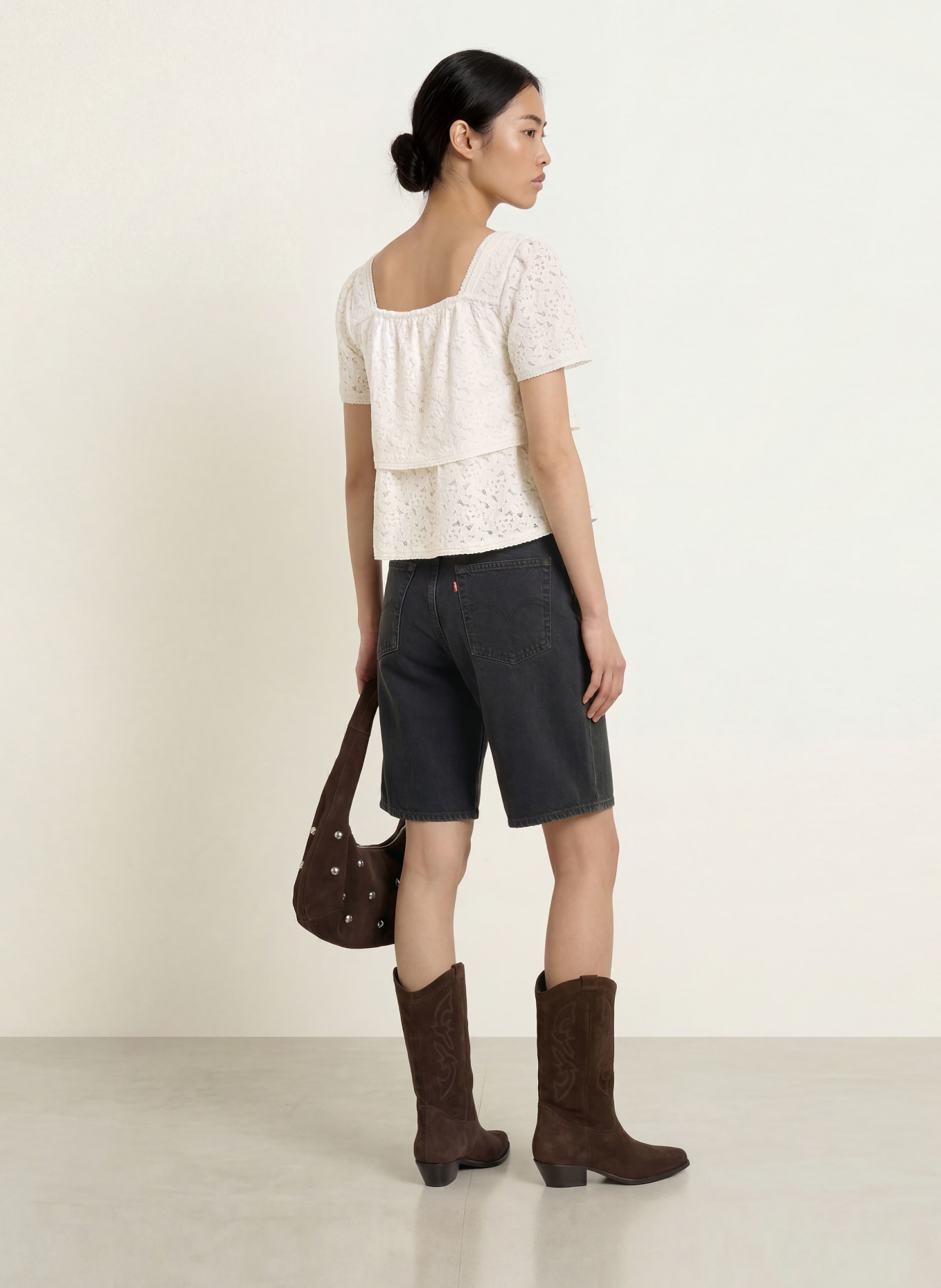 Levi's® Blusenshirt aus Spitze: CREME