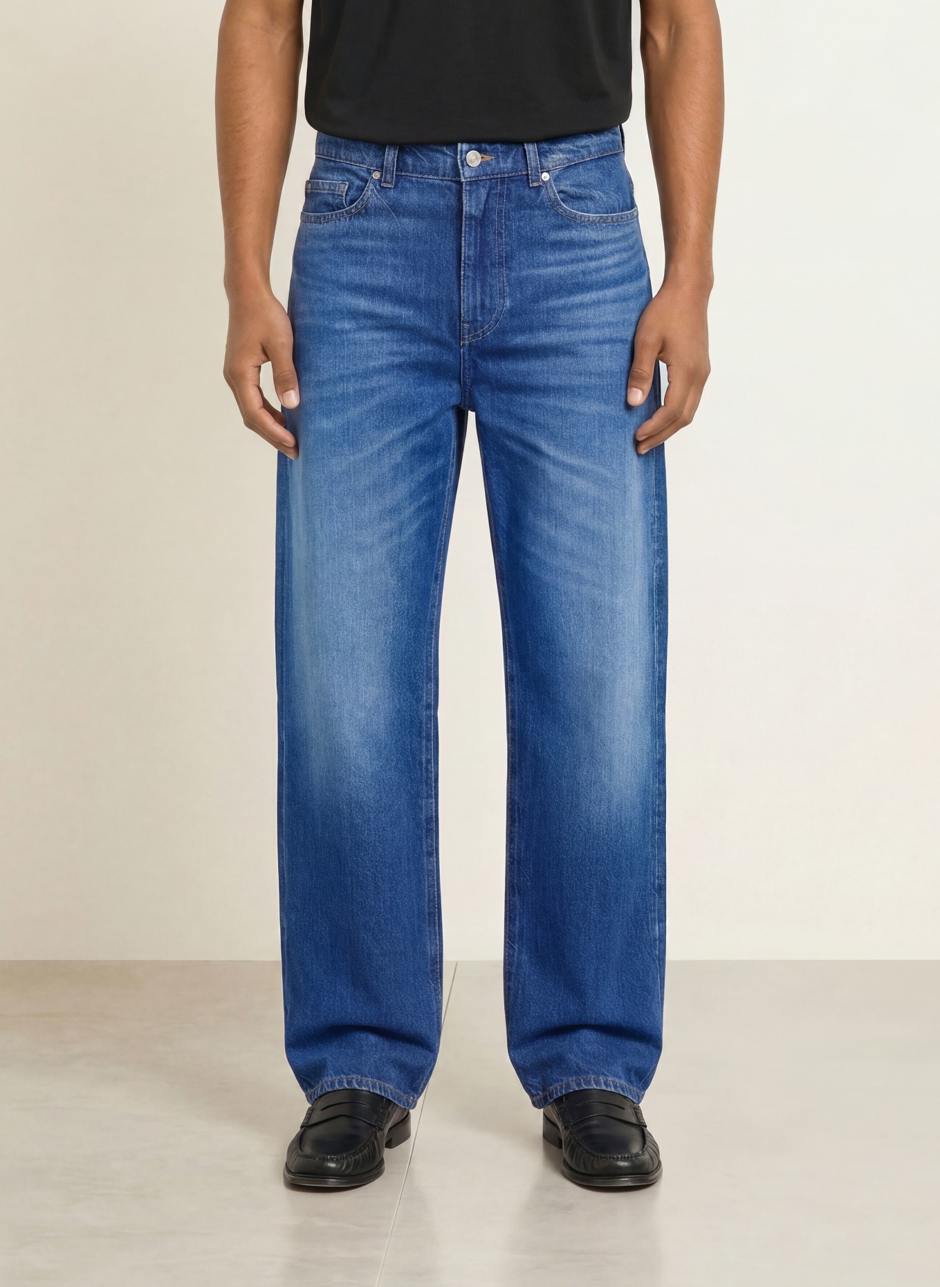 LACOSTE Jeans med rak passform: BLÅ