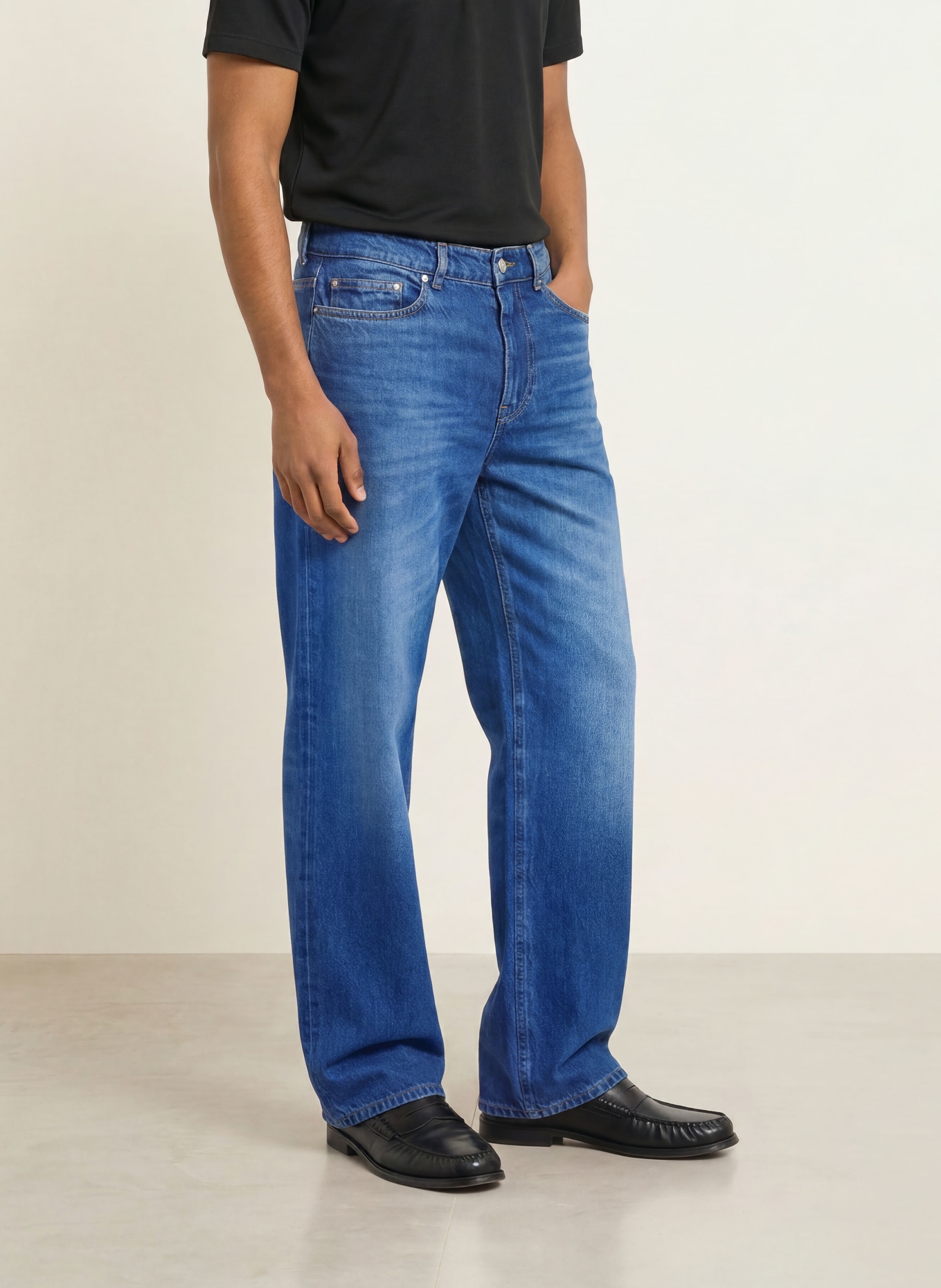 LACOSTE Jeans med rak passform: BLÅ