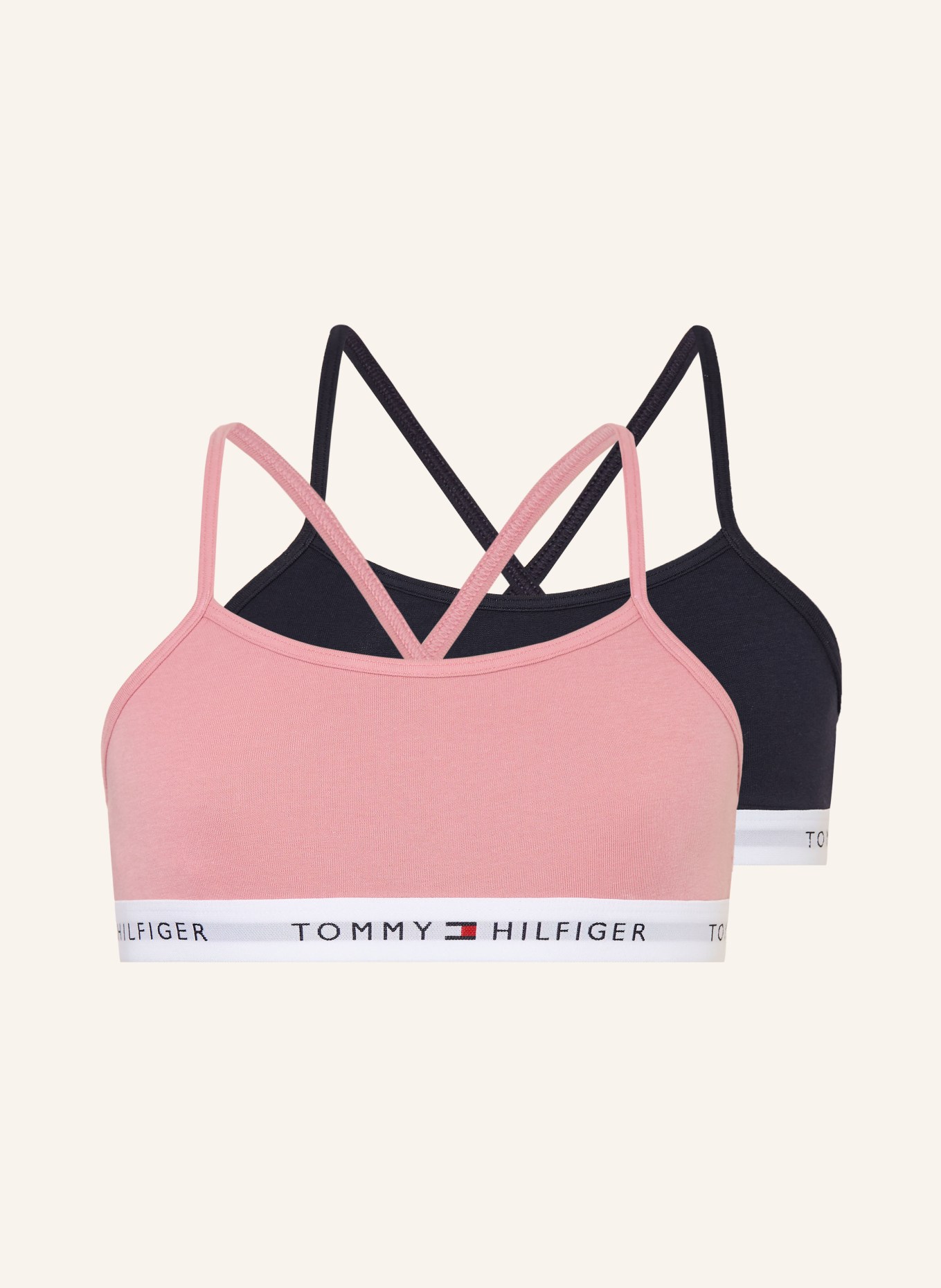 TOMMY HILFIGER 2er-Pack Bustiers: BLAU / ROSÉ