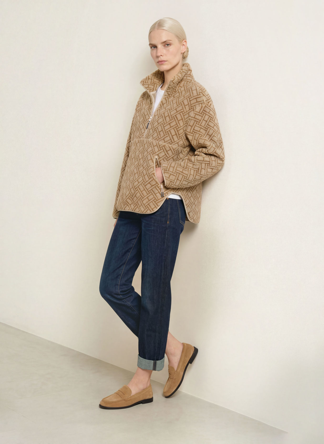 TOMMY HILFIGER Teddyfell-Troyer: CAMEL / BRAUN