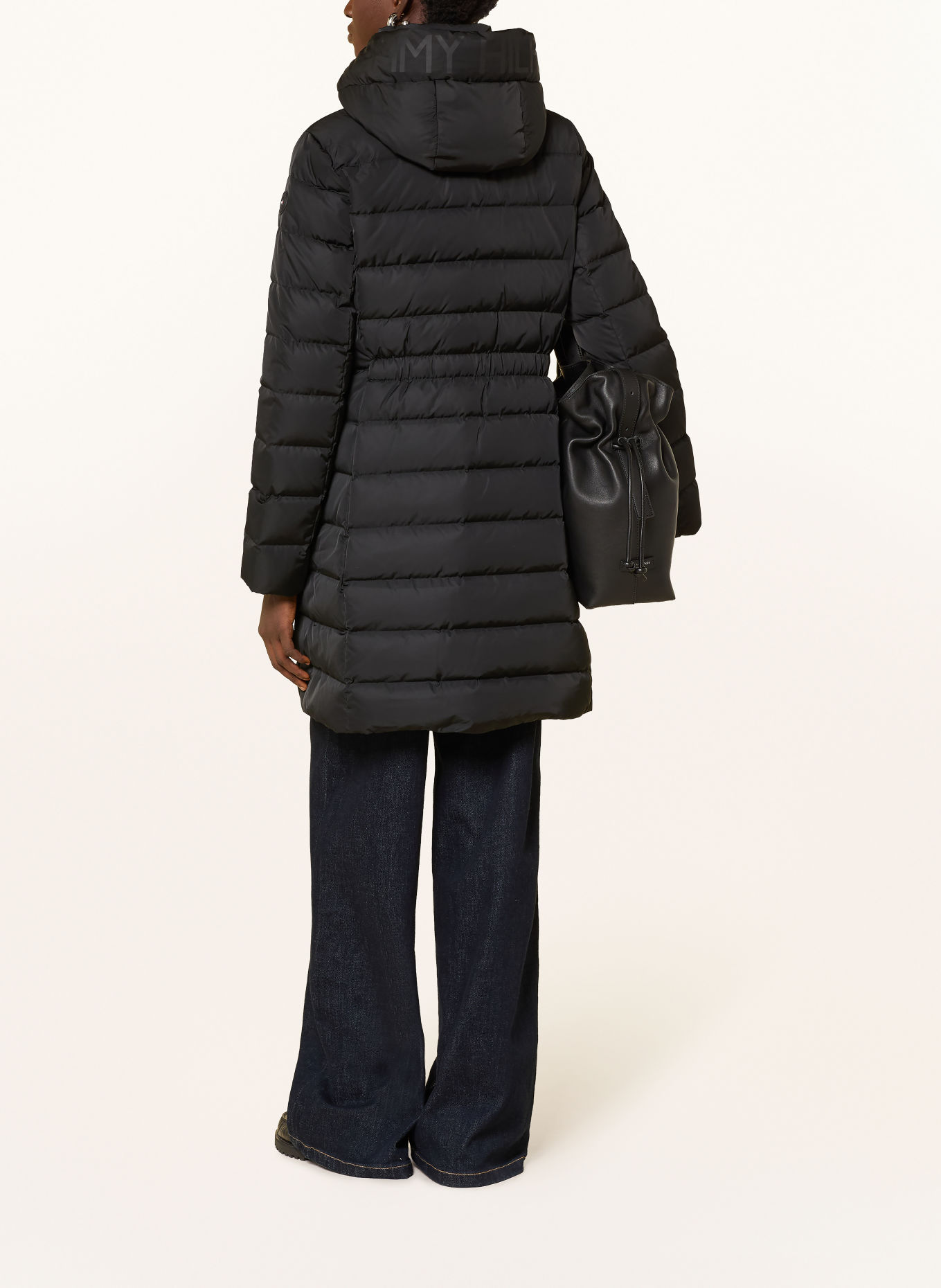 TOMMY HILFIGER Daunenmantel mit abnehmbarer Kapuze: SCHWARZ