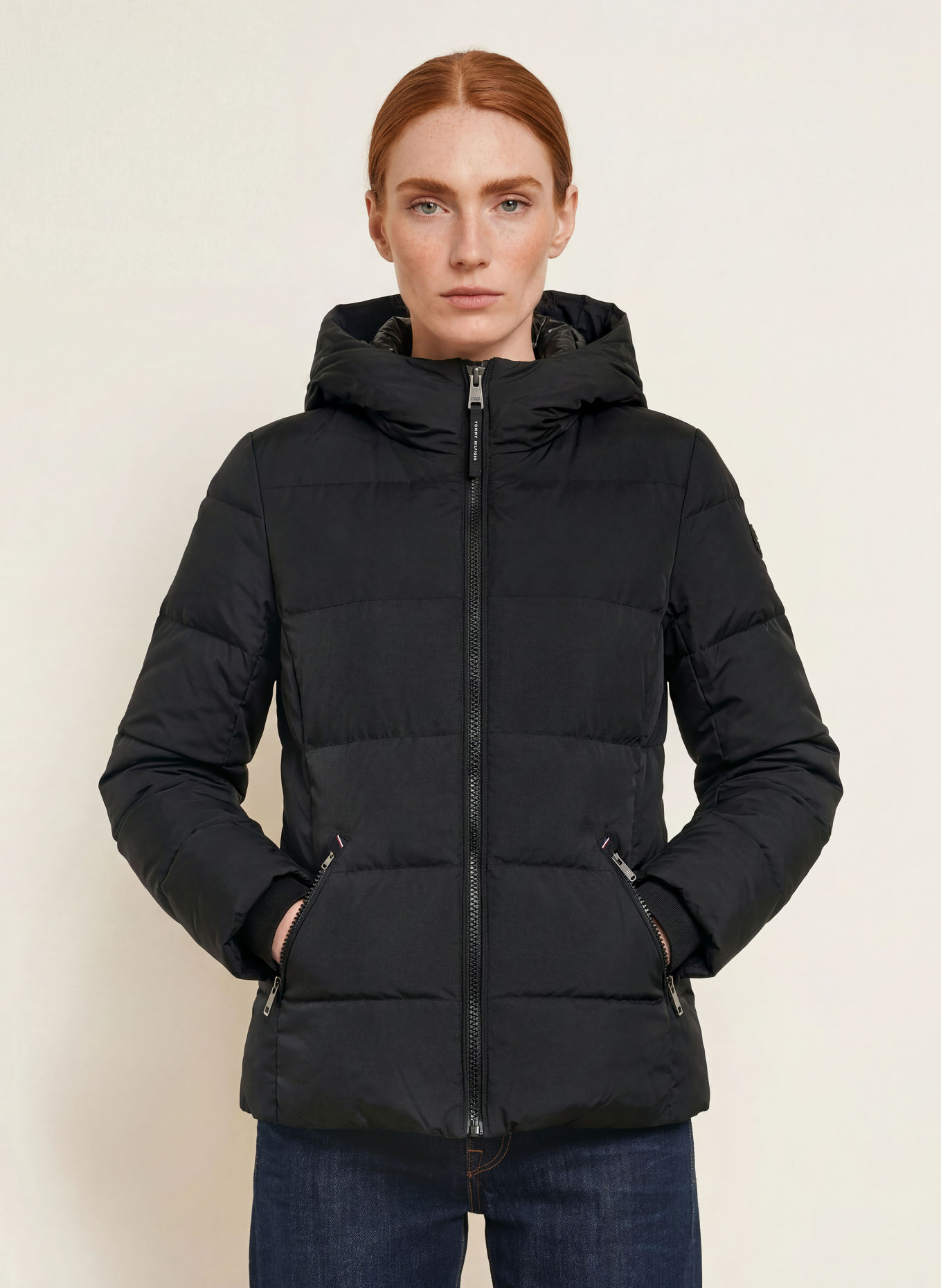 TOMMY HILFIGER Donsjas: ZWART