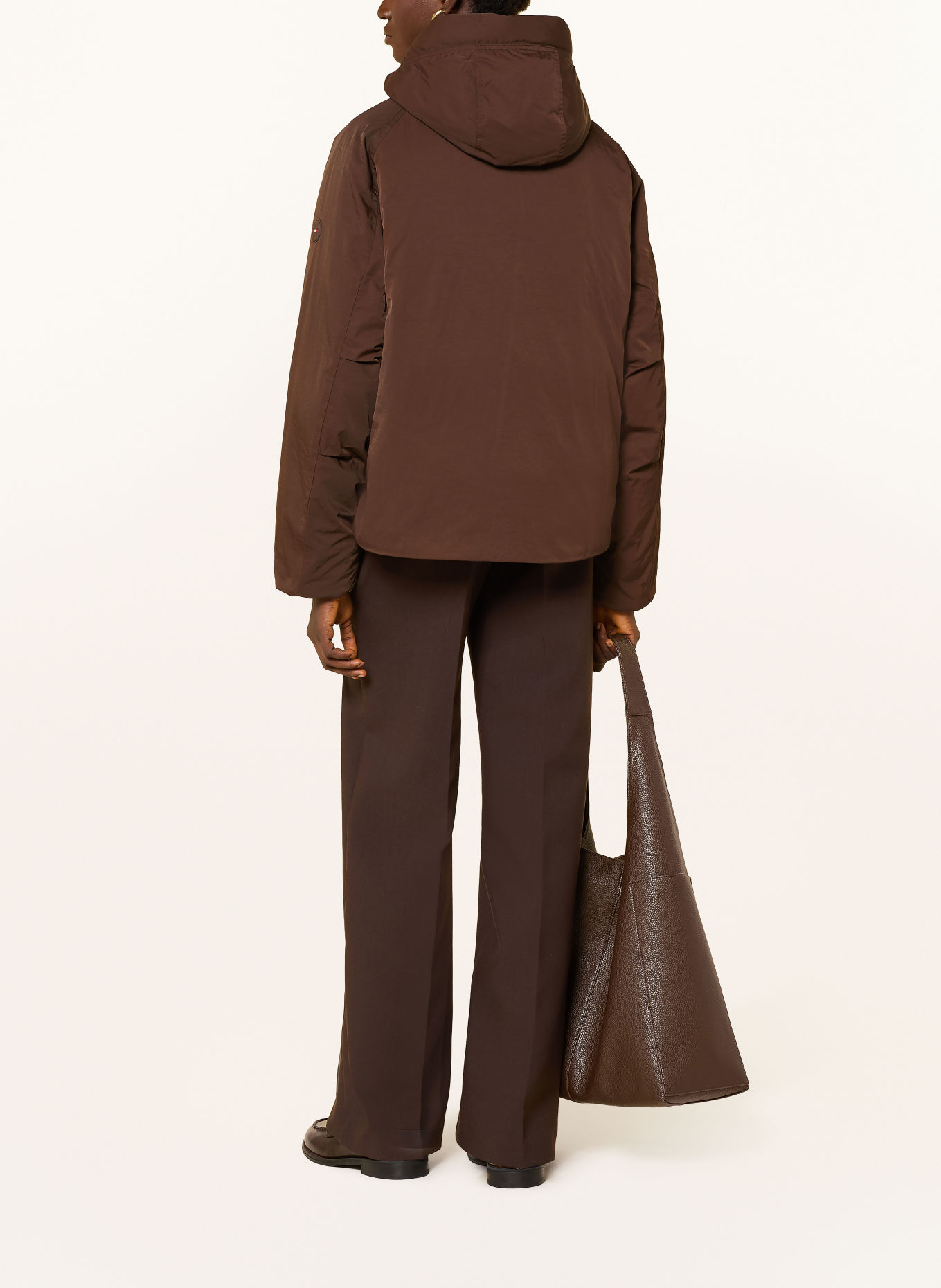 TOMMY HILFIGER Donsjas met afneembare capuchon: MARRON FONCÉ
