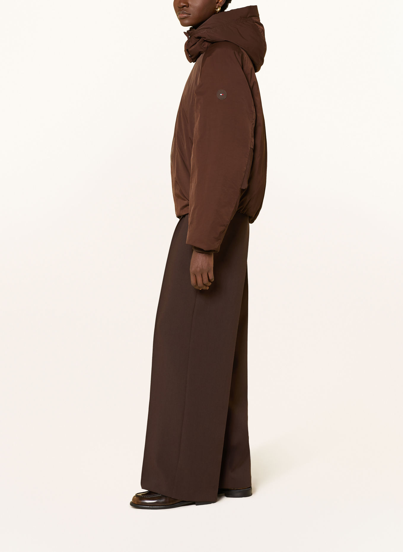 TOMMY HILFIGER Donsjas met afneembare capuchon: MARRON FONCÉ