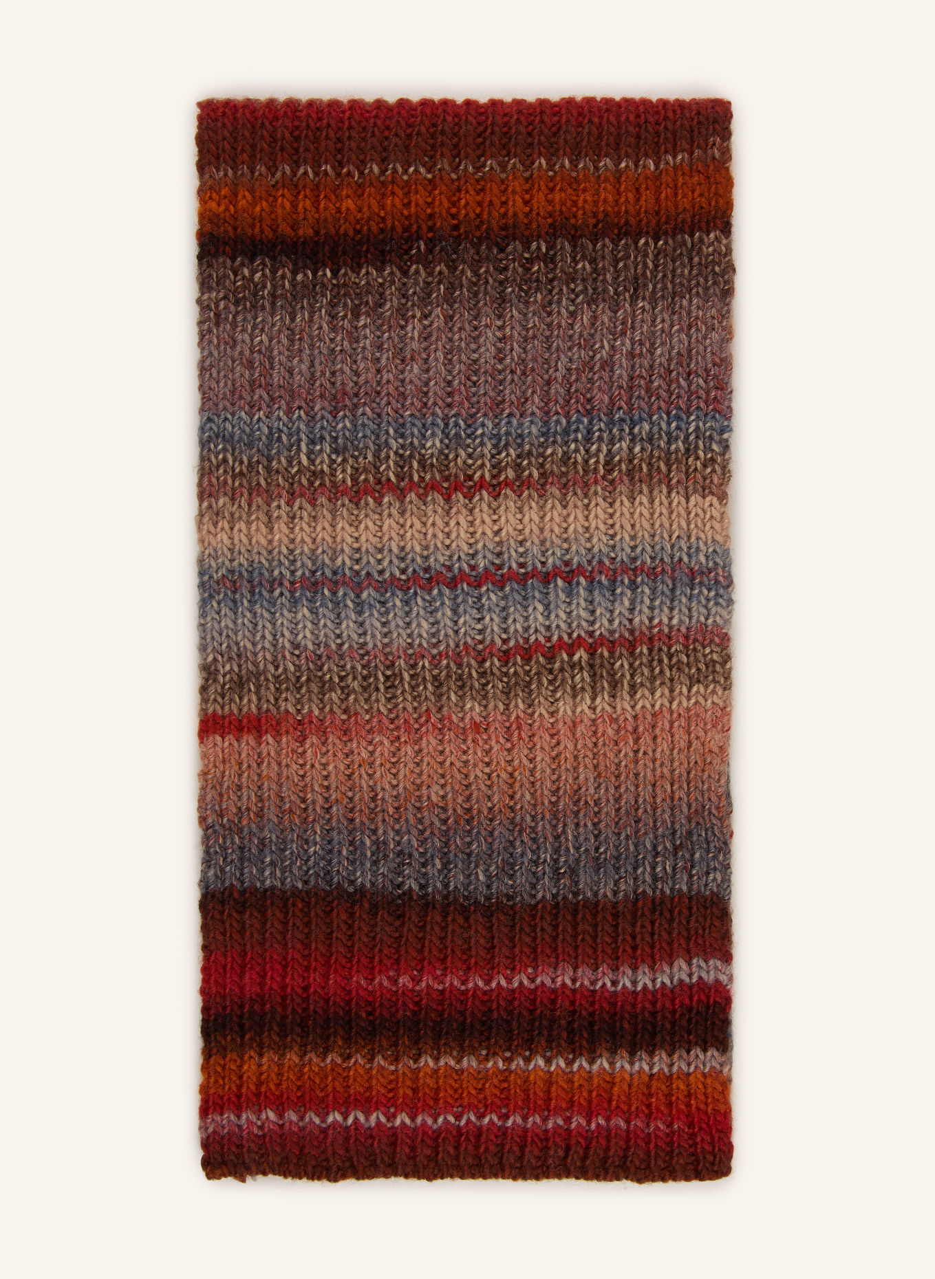 lollys laundry DAFNELL Scarf: DARK RED / DARK ORANGE / LIGHT BLUE