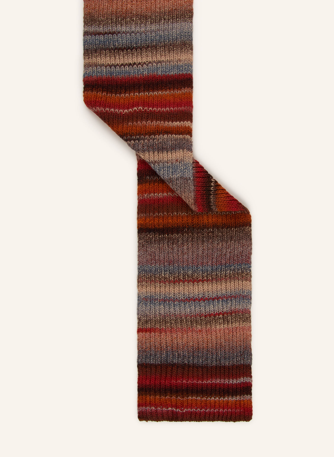 lollys laundry DAFNELL Scarf: DARK RED / DARK ORANGE / LIGHT BLUE
