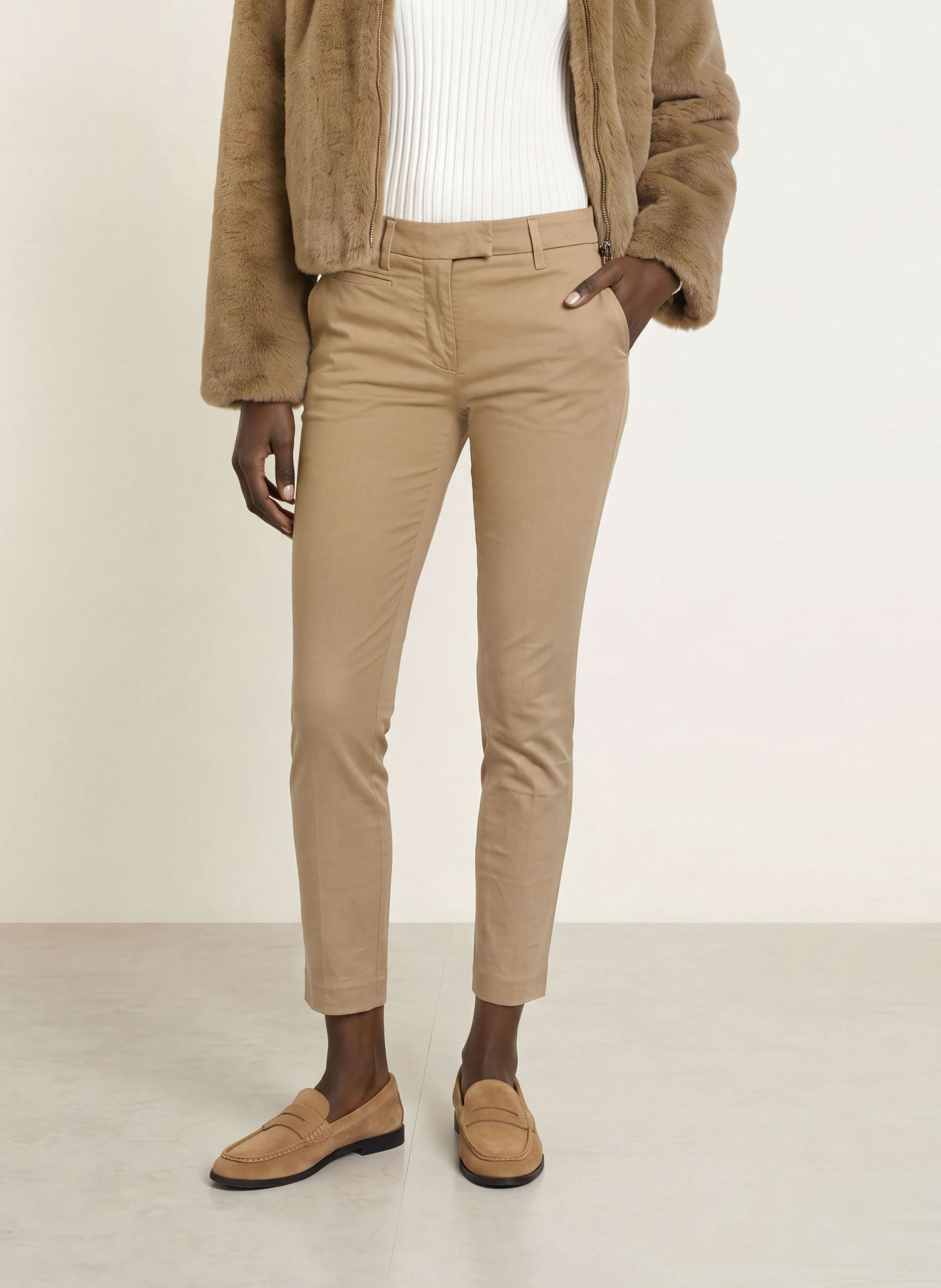 Dondup Pantalon Chino 7/8: BEIGE