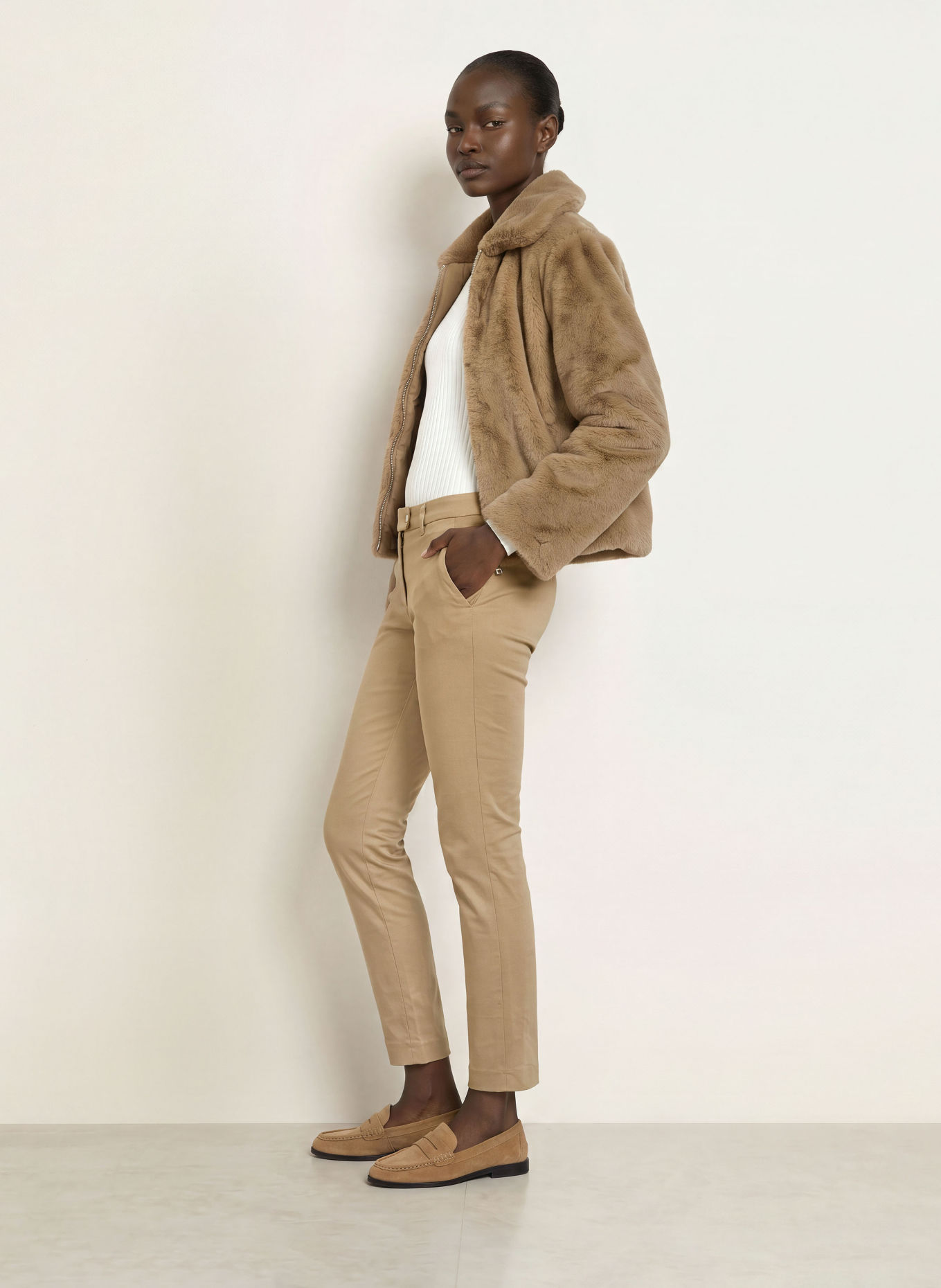 Dondup Pantalon Chino 7/8: BEIGE