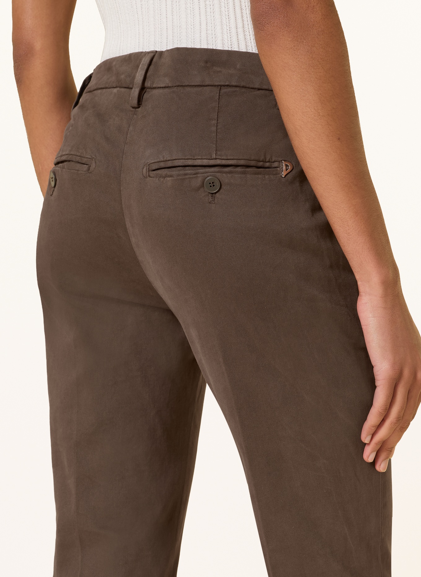 Dondup 7/8-length Chinos: DARK BROWN