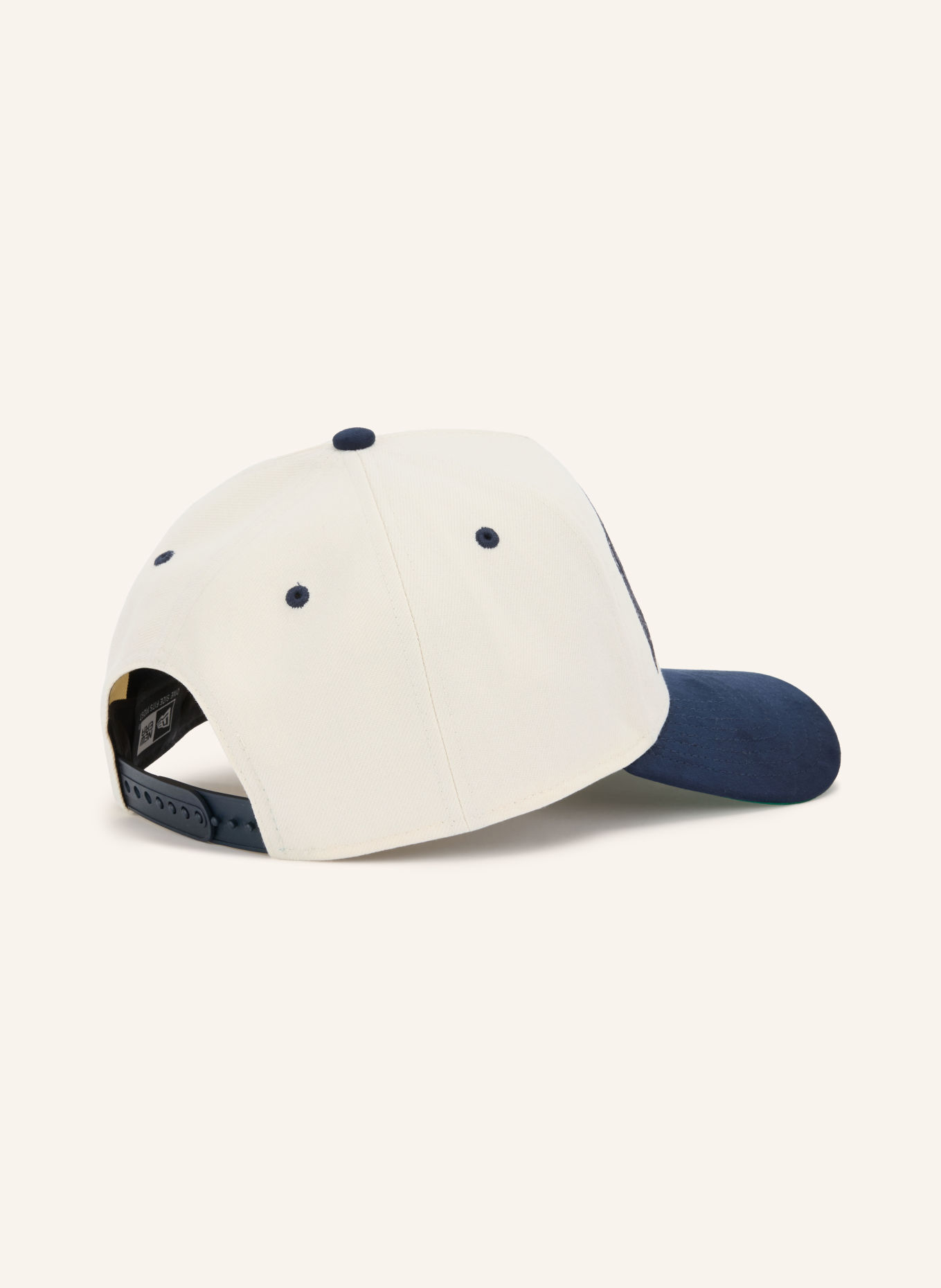 NEW ERA Cap WORDMARK SUEDE E-FRAME: CREME / GRÜN / DUNKELBLAU