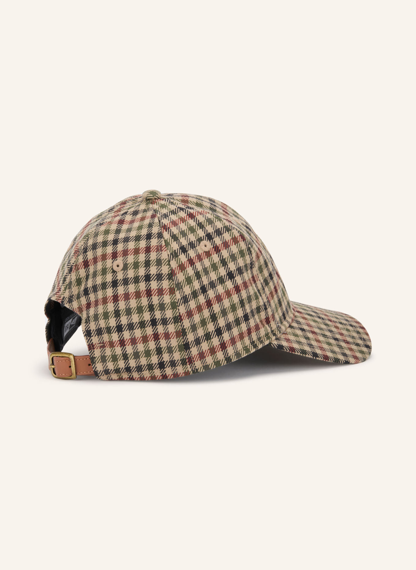 NEW ERA 9TWENTY® Cap: BEIGE / DARK RED / DARK GREEN
