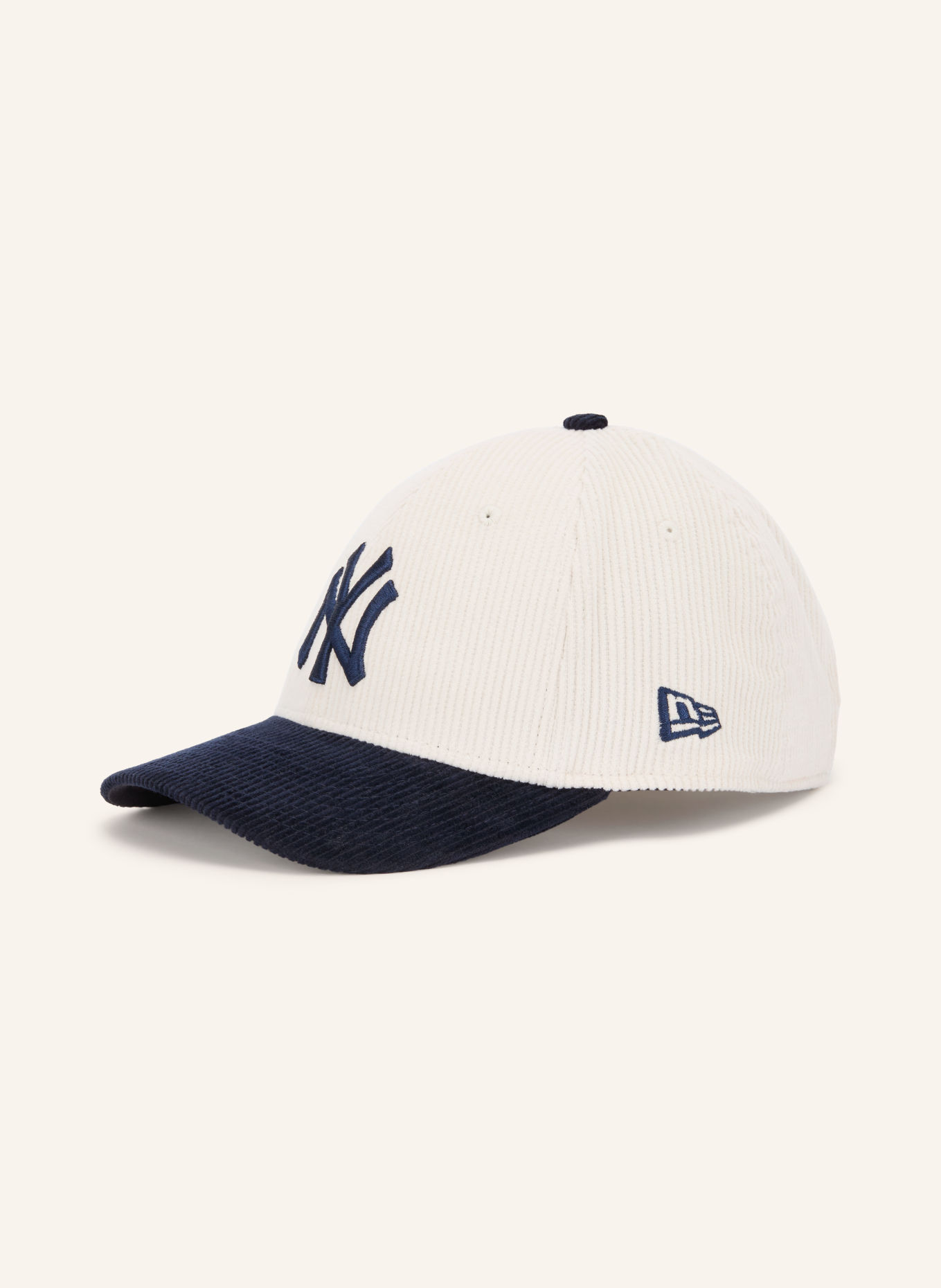 NEW ERA Cord-Cap 9FORTY® MC: CREME / DUNKELBLAU