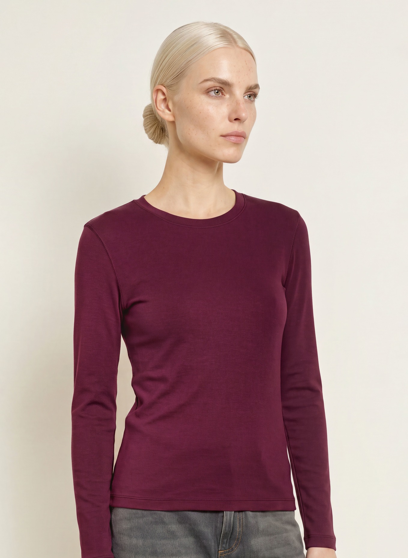 MOS MOSH MMMALI Long-sleeve shirt: DARK RED
